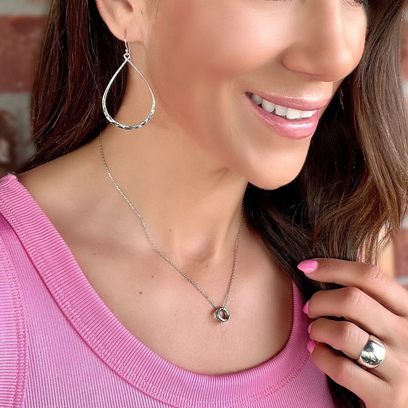 Merry Go Round Necklace paired with Prima~Donna Earrings and Classic Dome Ring