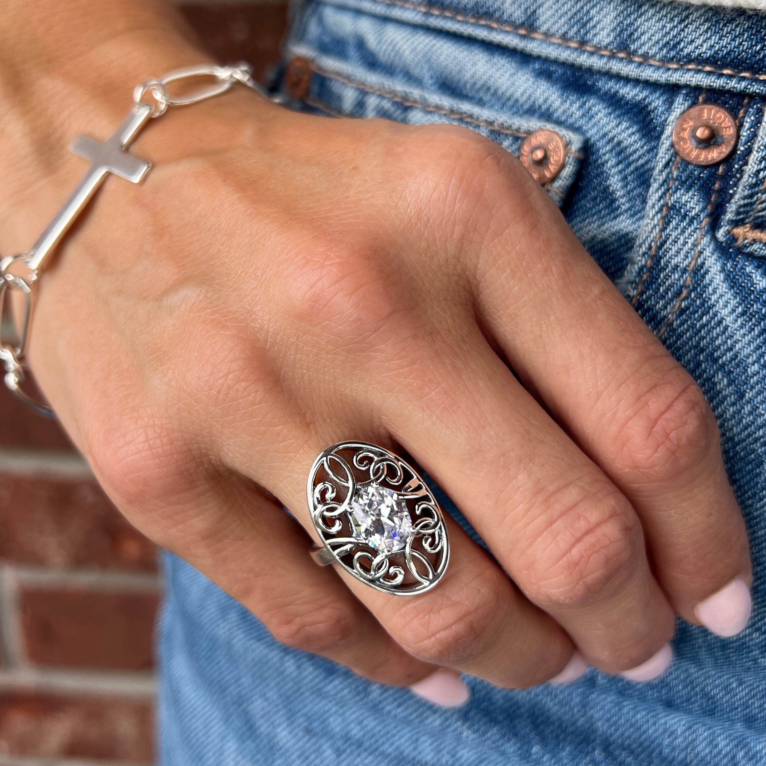 Miranda Ring paired with Forever Linked Bracelet