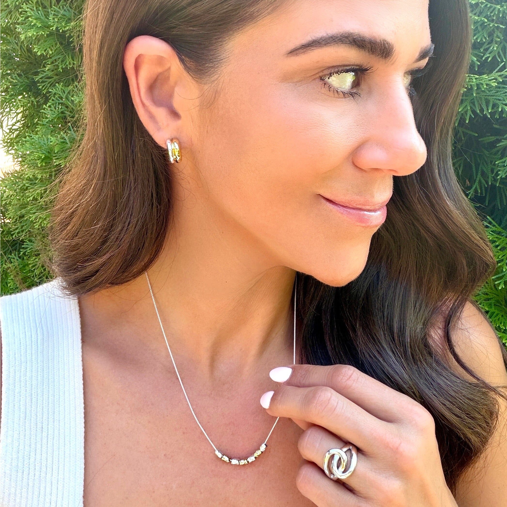 women's two-toned jewelry