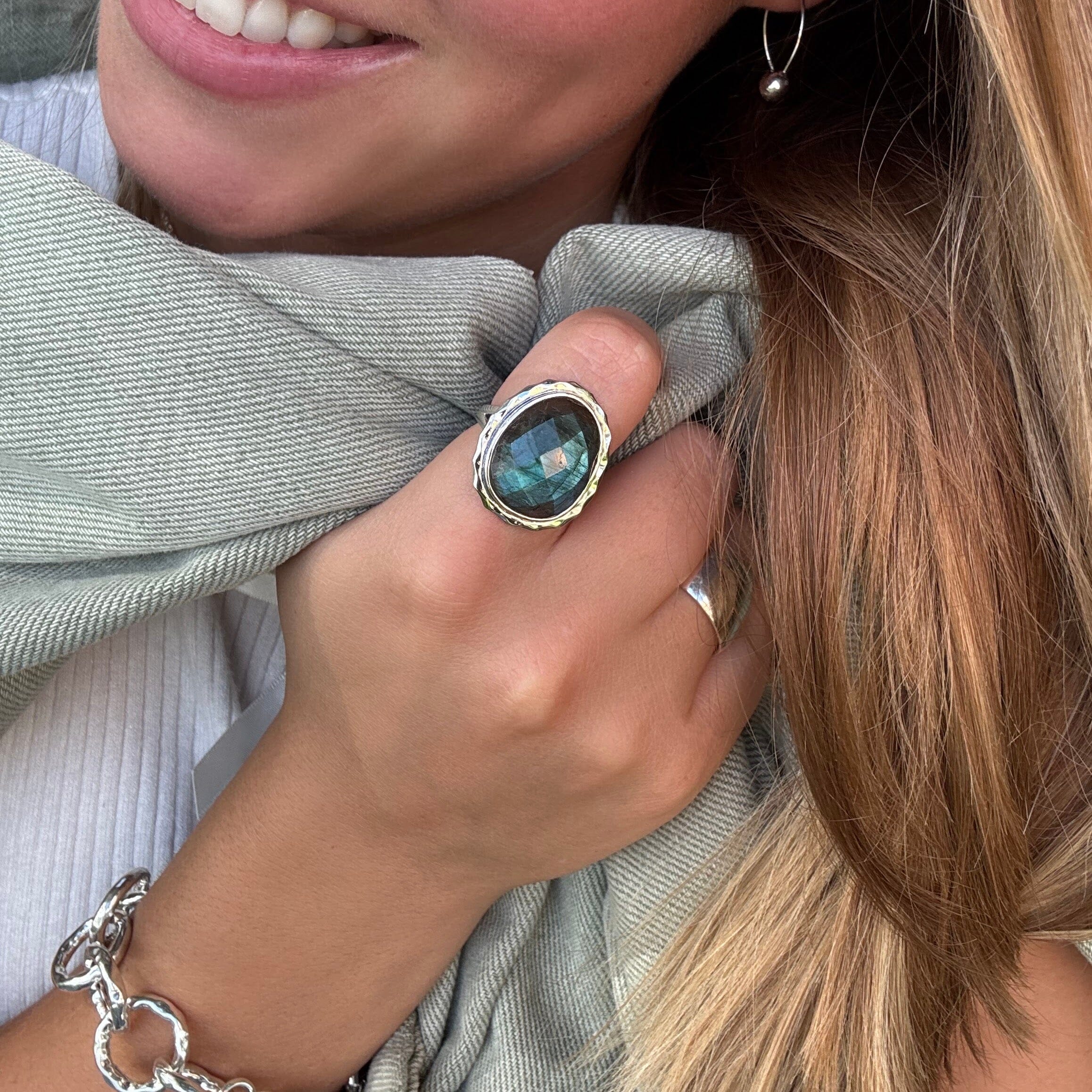 Mood Swing Ring paired with Classic Dome Ring