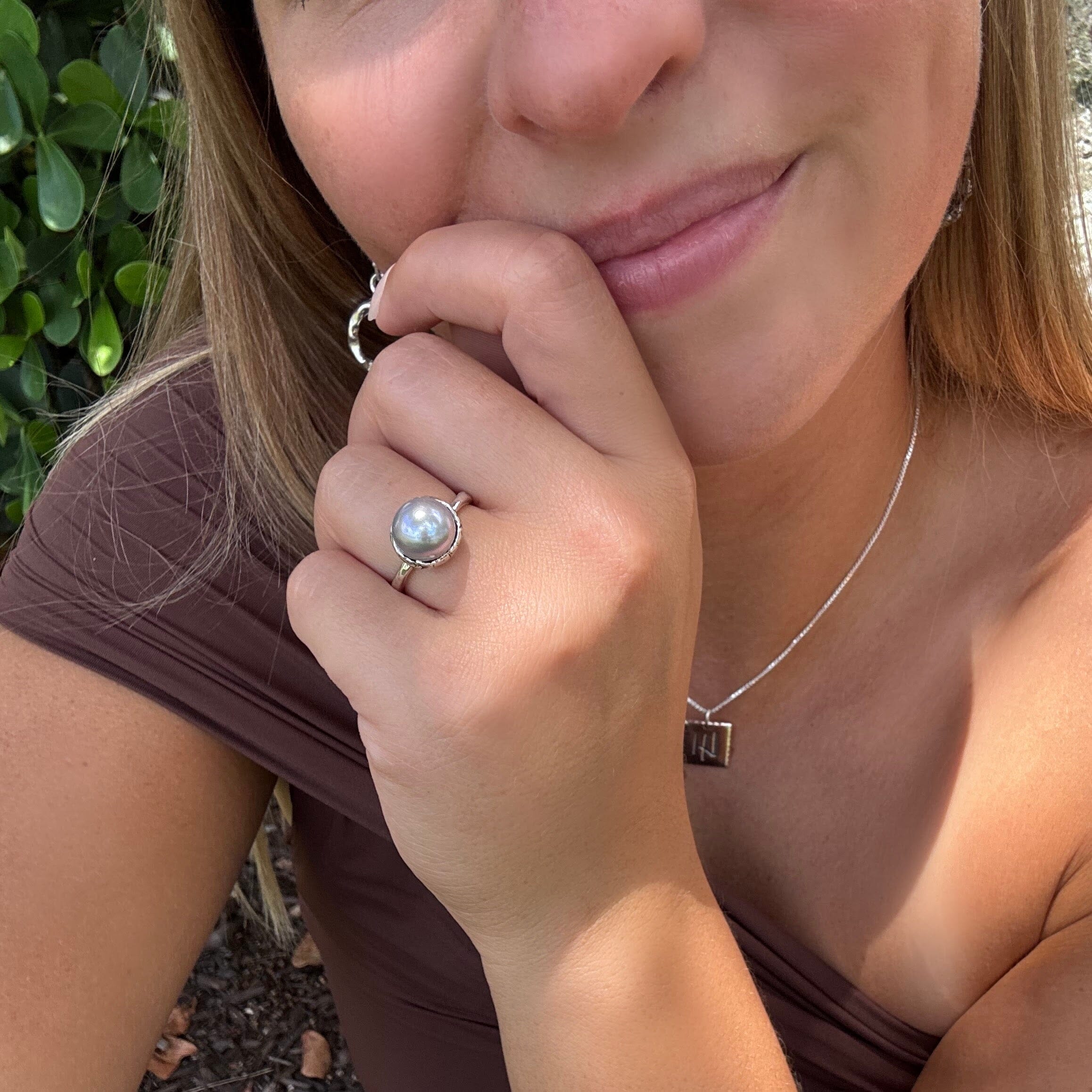 simple pearl ring 