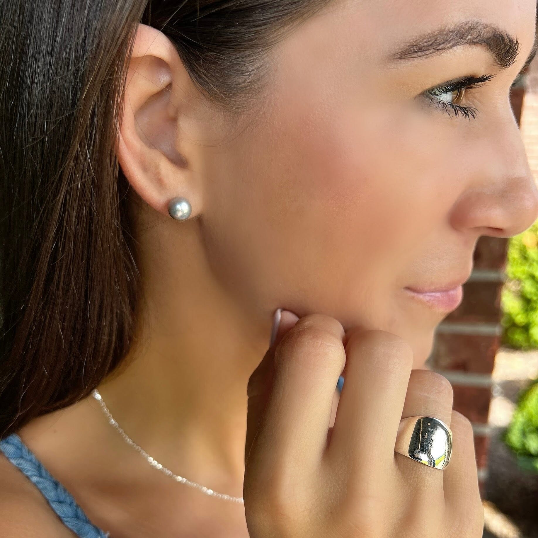 freshwater pearl earrings with post back