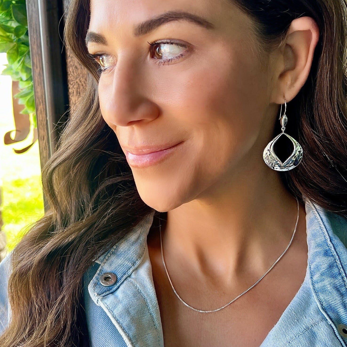 statement dangling earrings in sterling silver