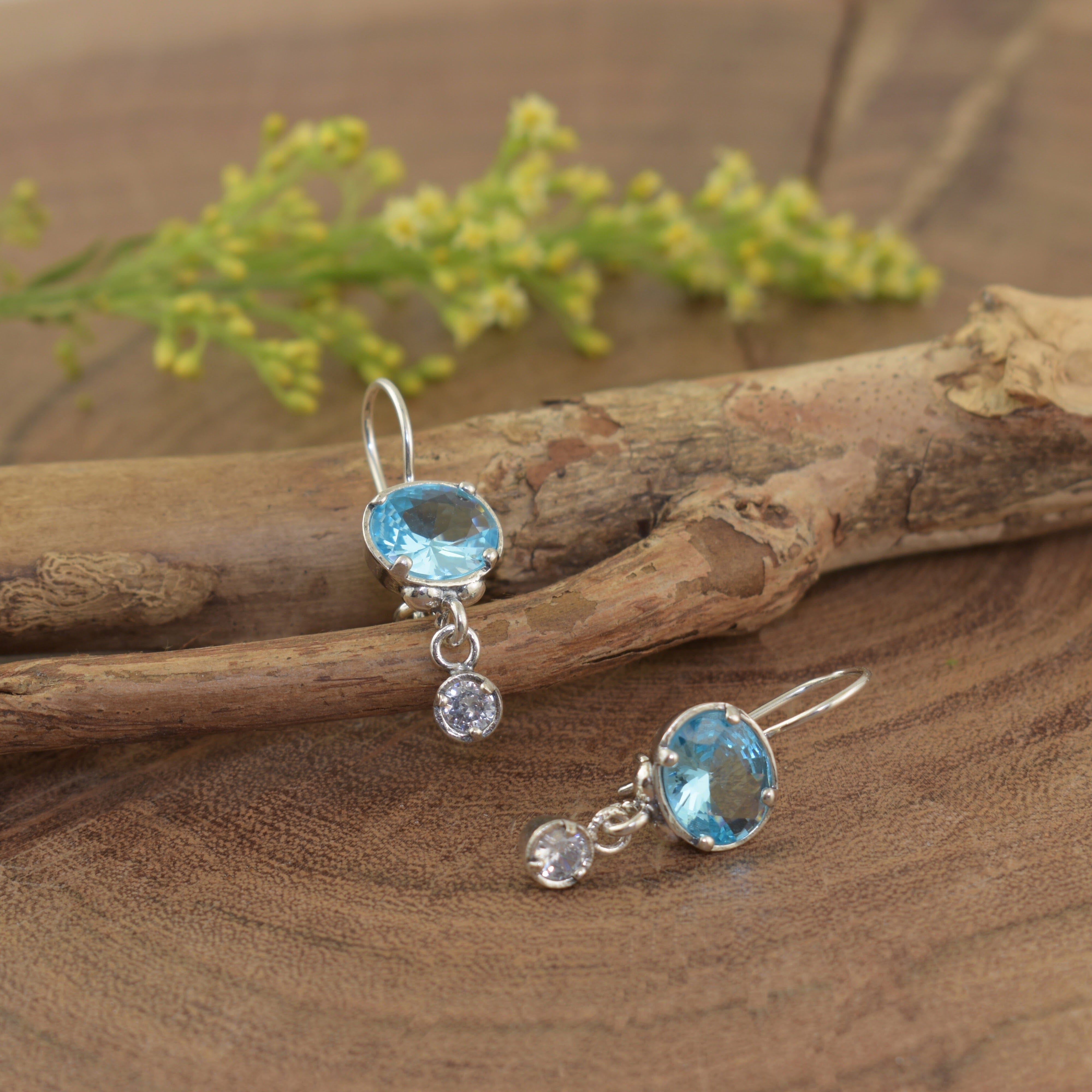 sterling silver dangle earrings