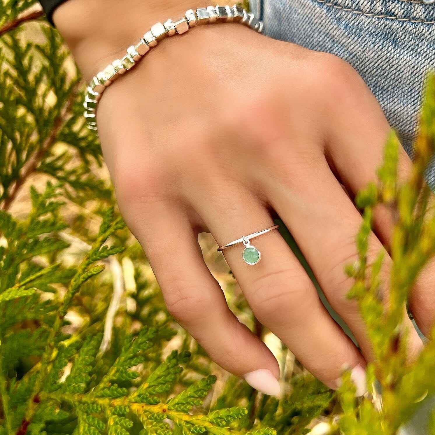 Sterling sliver dangle ring
