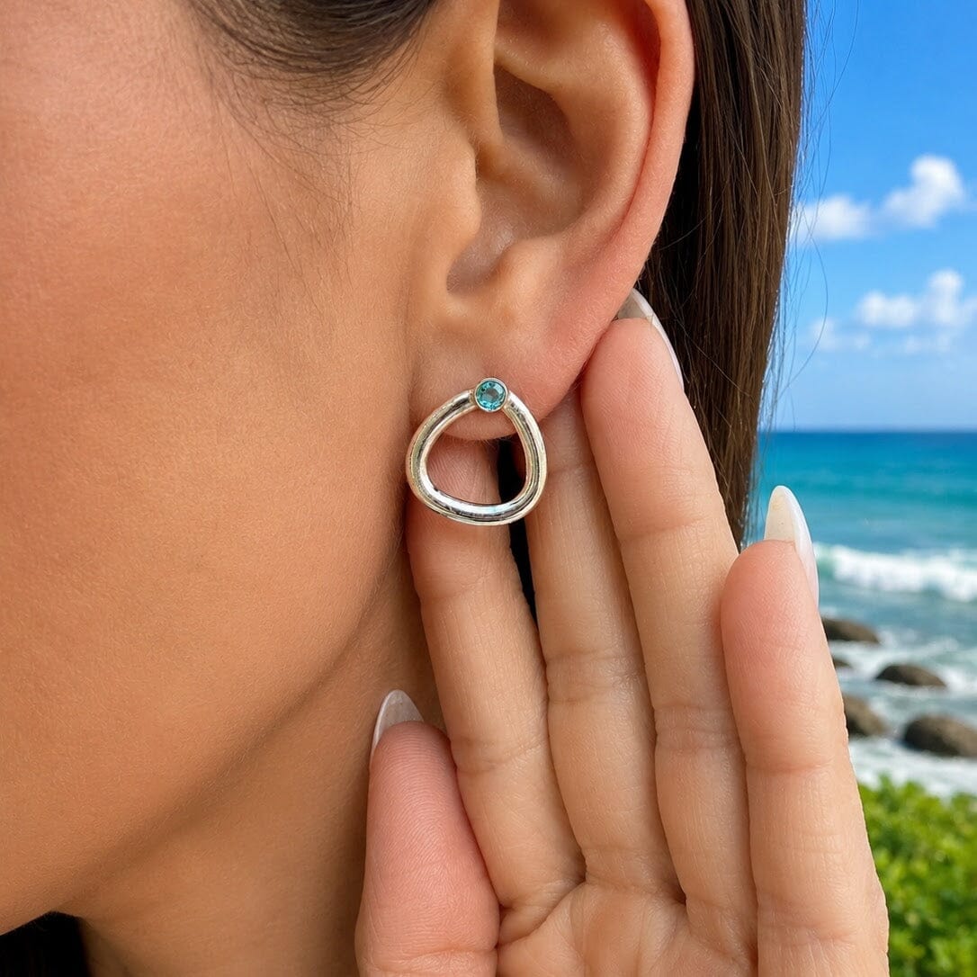 Sterling silver open earrings