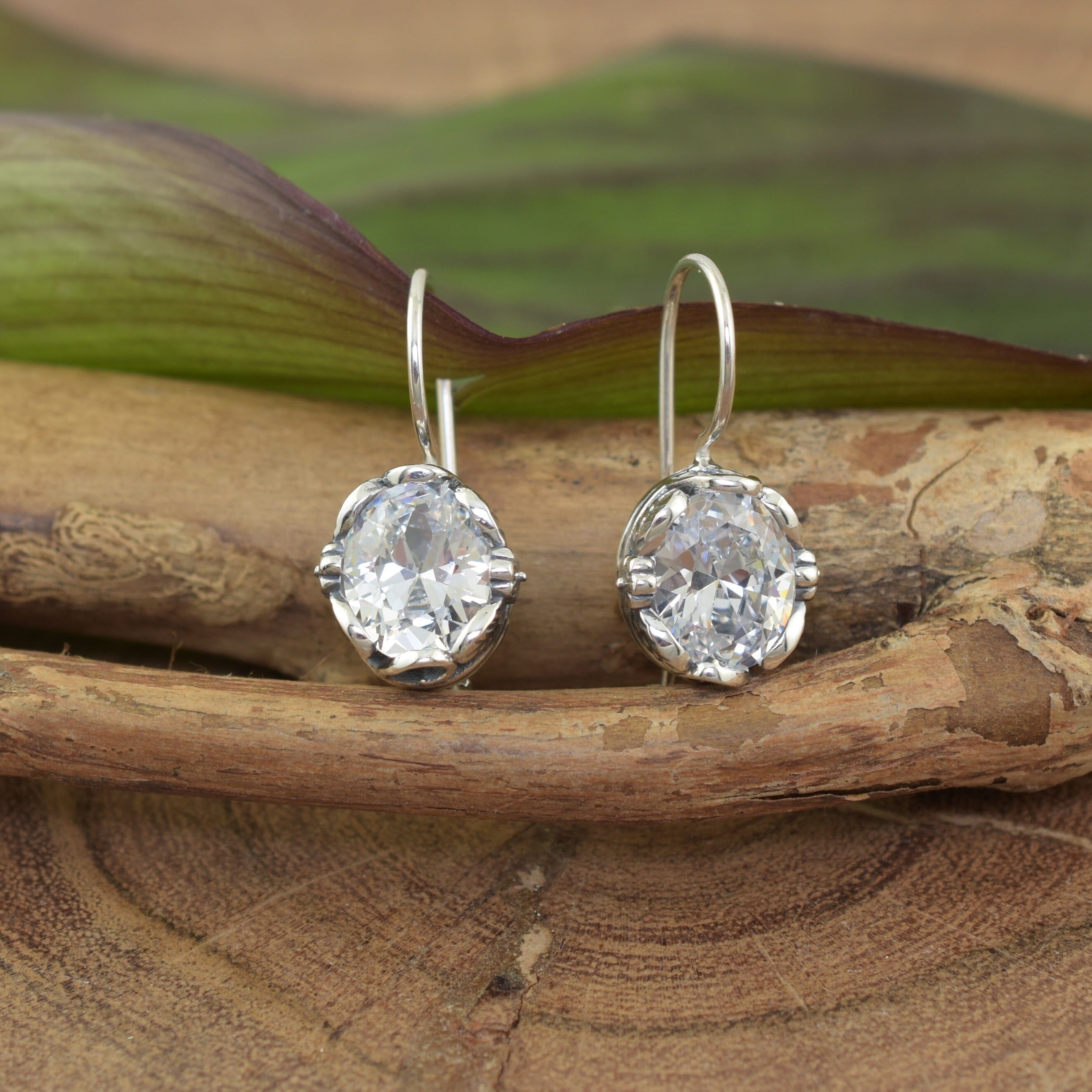 Oval clear cz stone