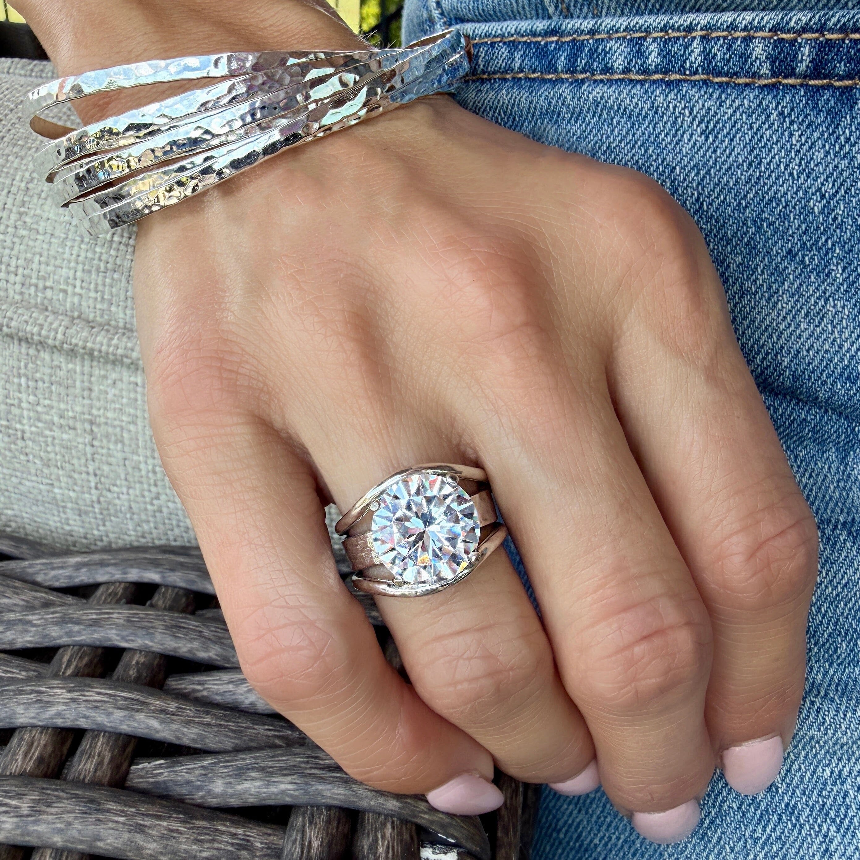 .925 sterling silver cz ring