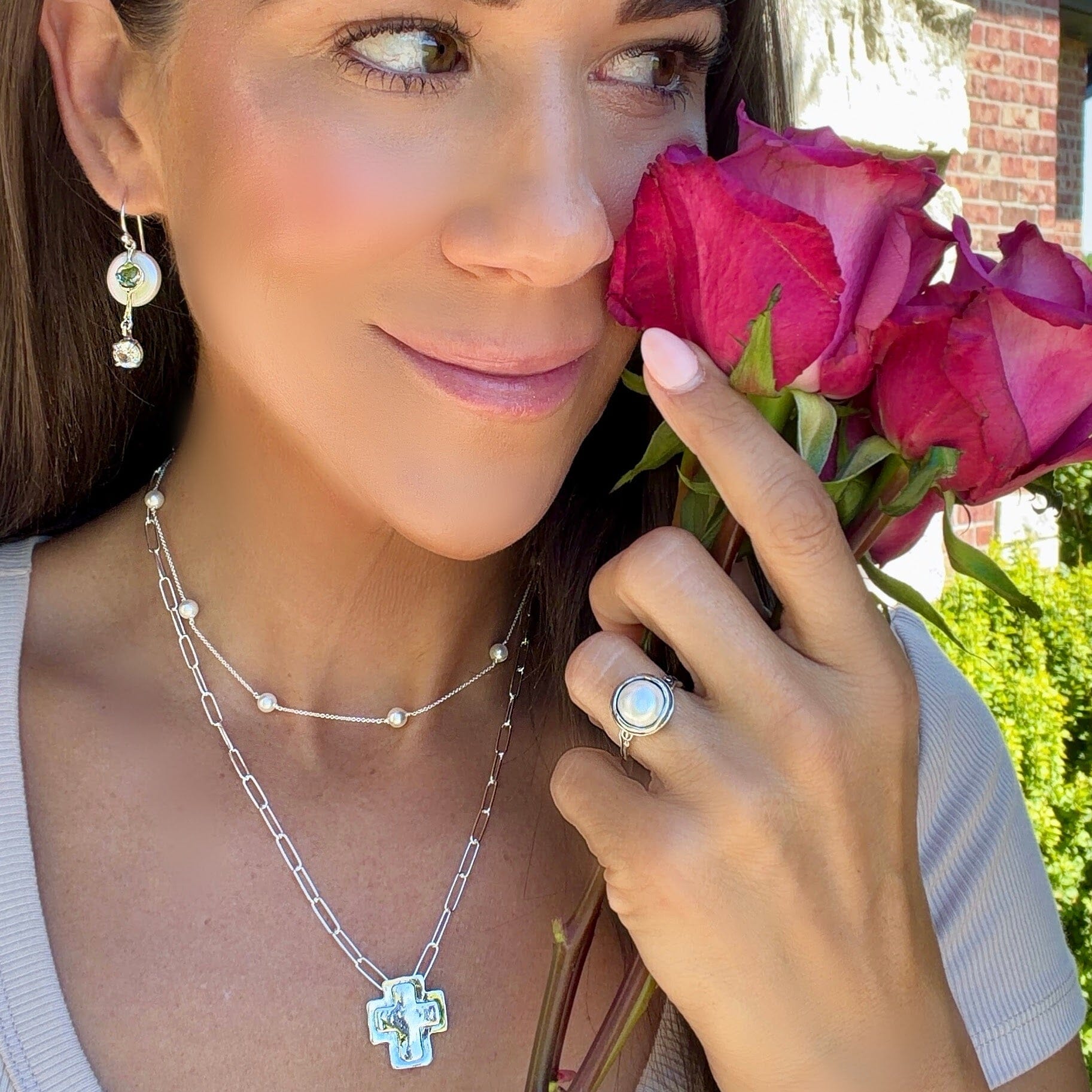 sterling silver and freshwater pearl jewelry