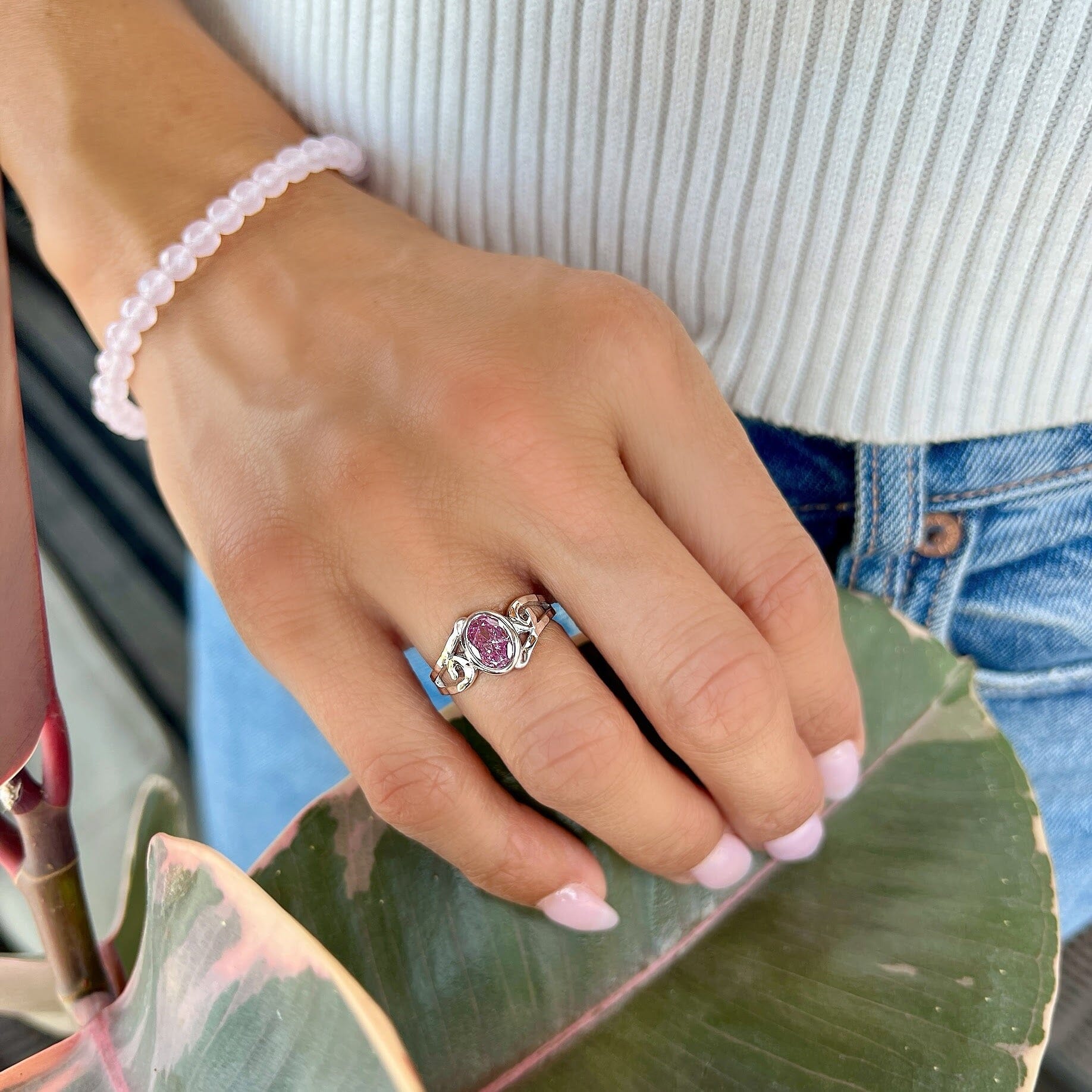 Handcrafted sterling silver paired with put'n on the glitz