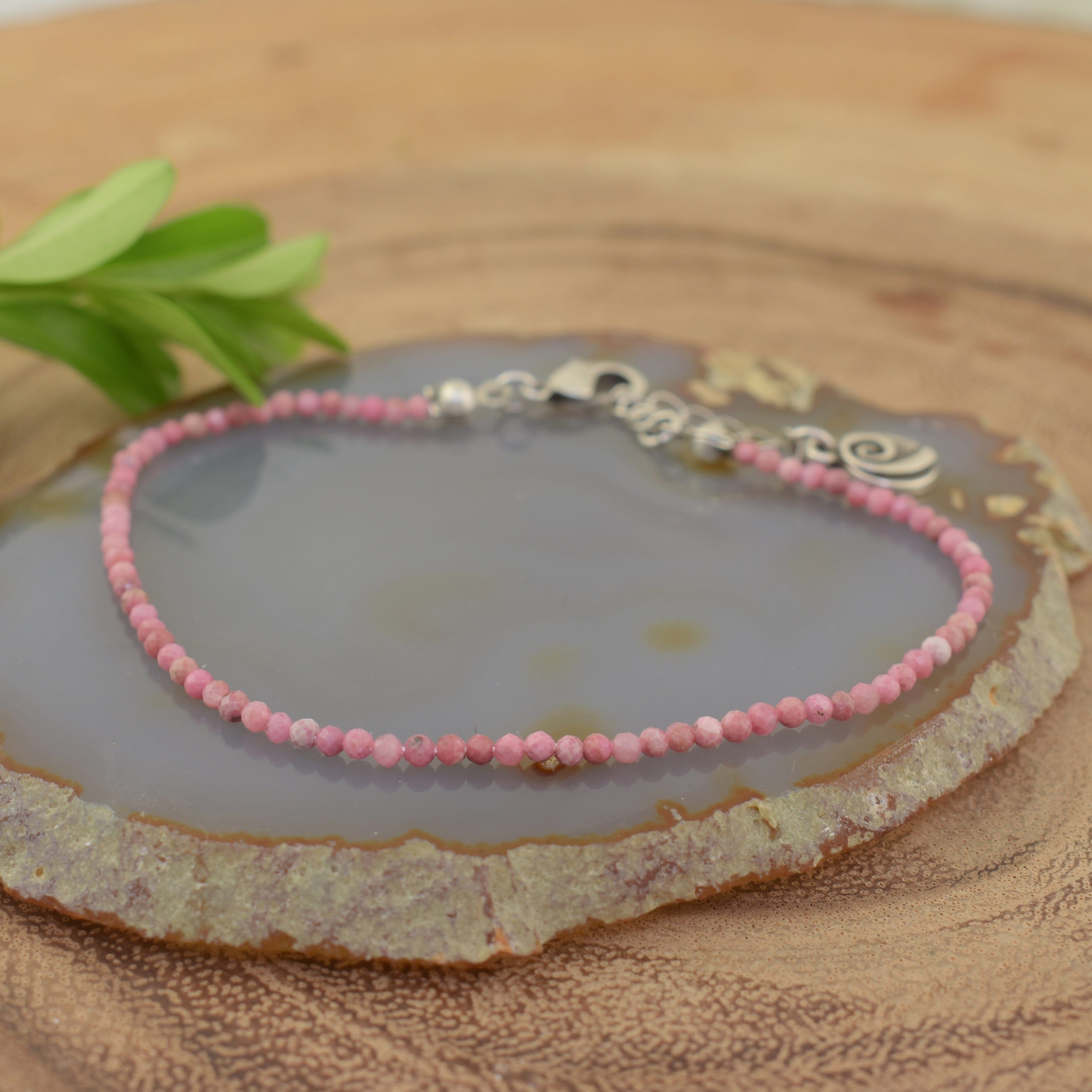 Rhodonite stone bracelet