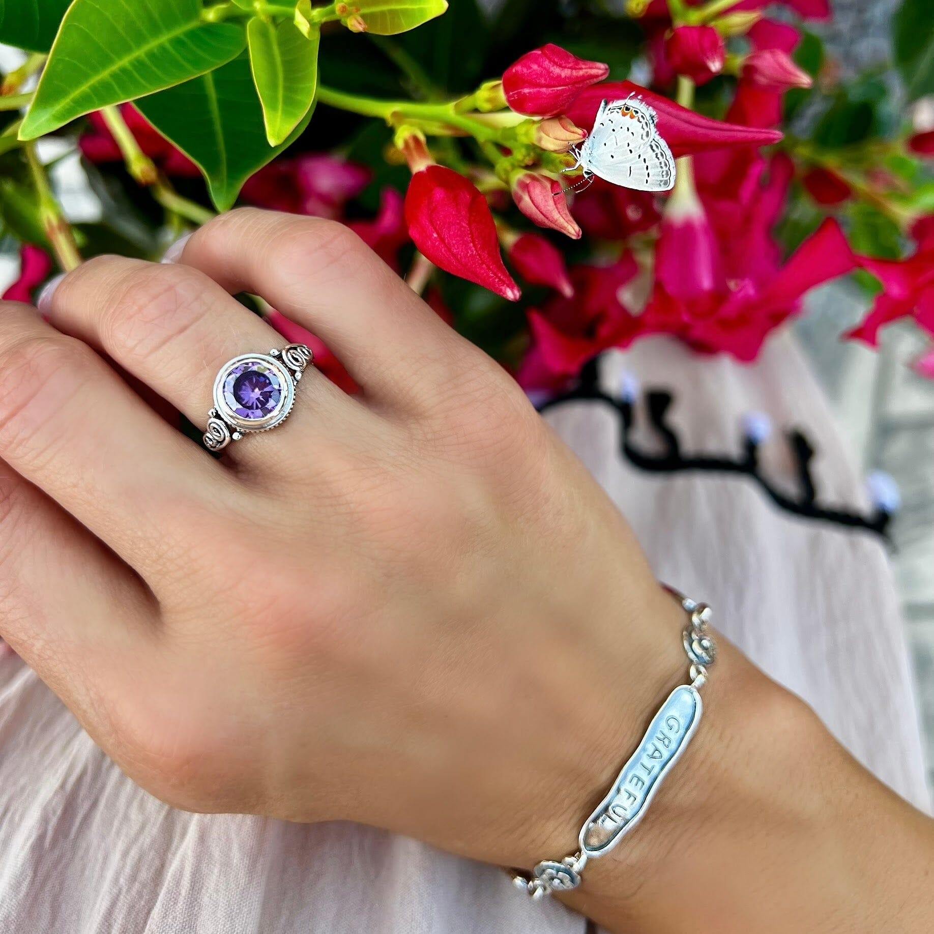 Sterling silver hand crafted ring 