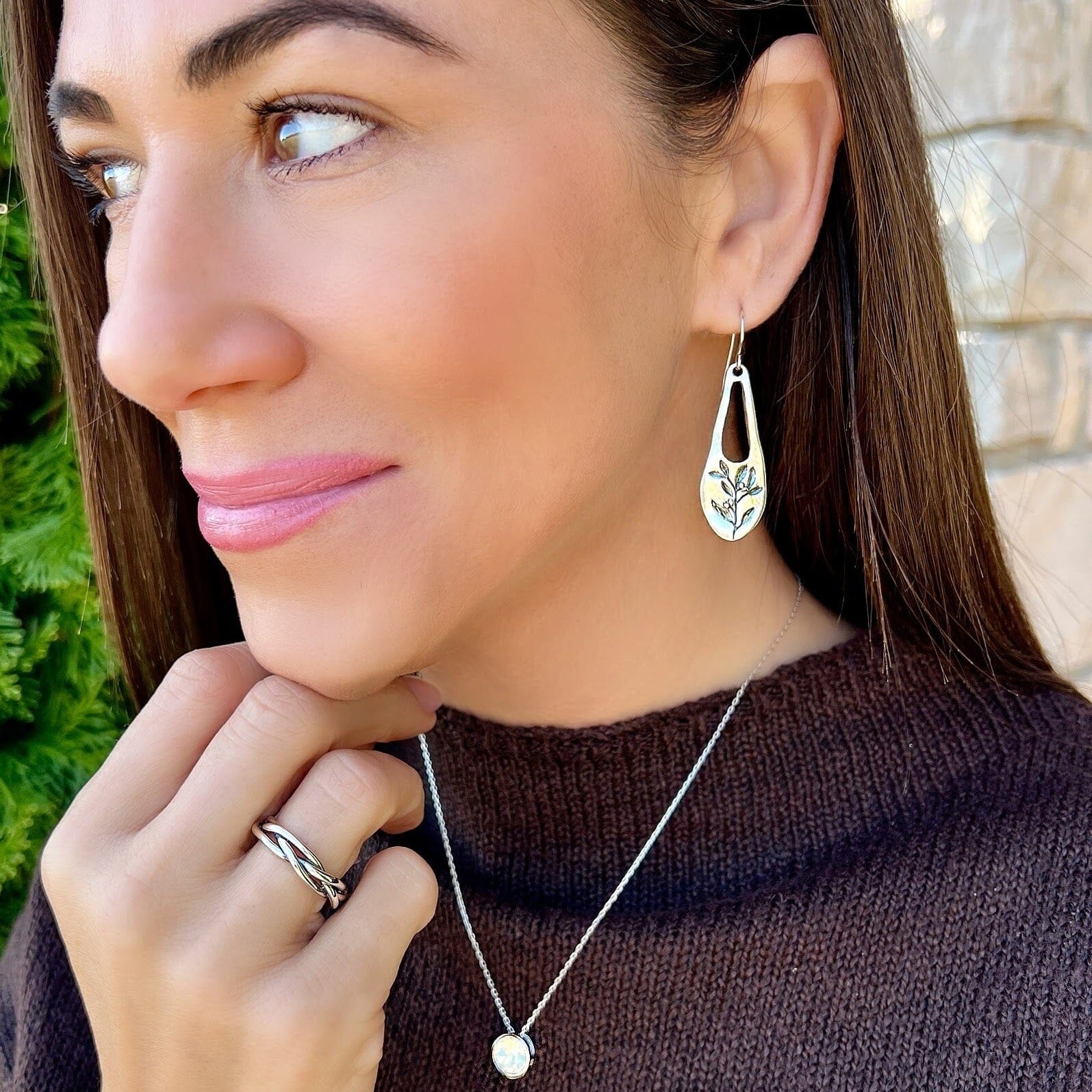 dangling earrings in .925 sterling silver