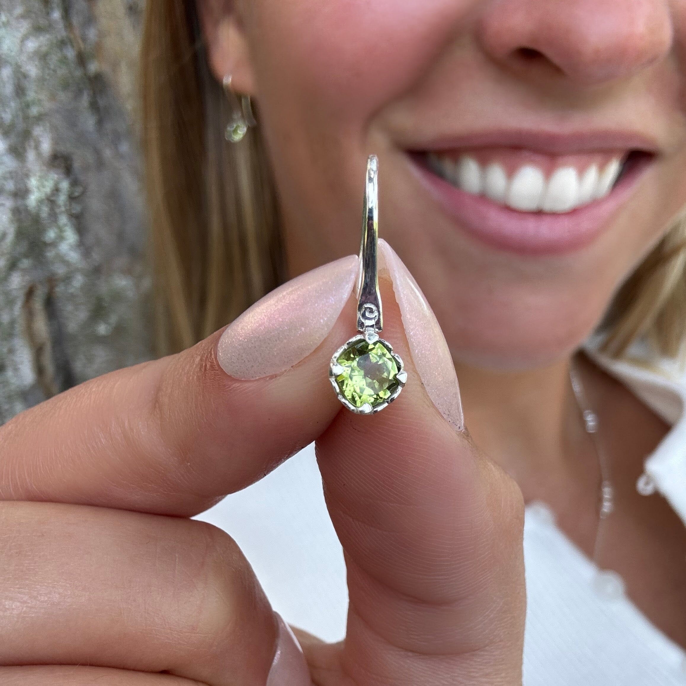 sterling silver hand crafted dangle earrings