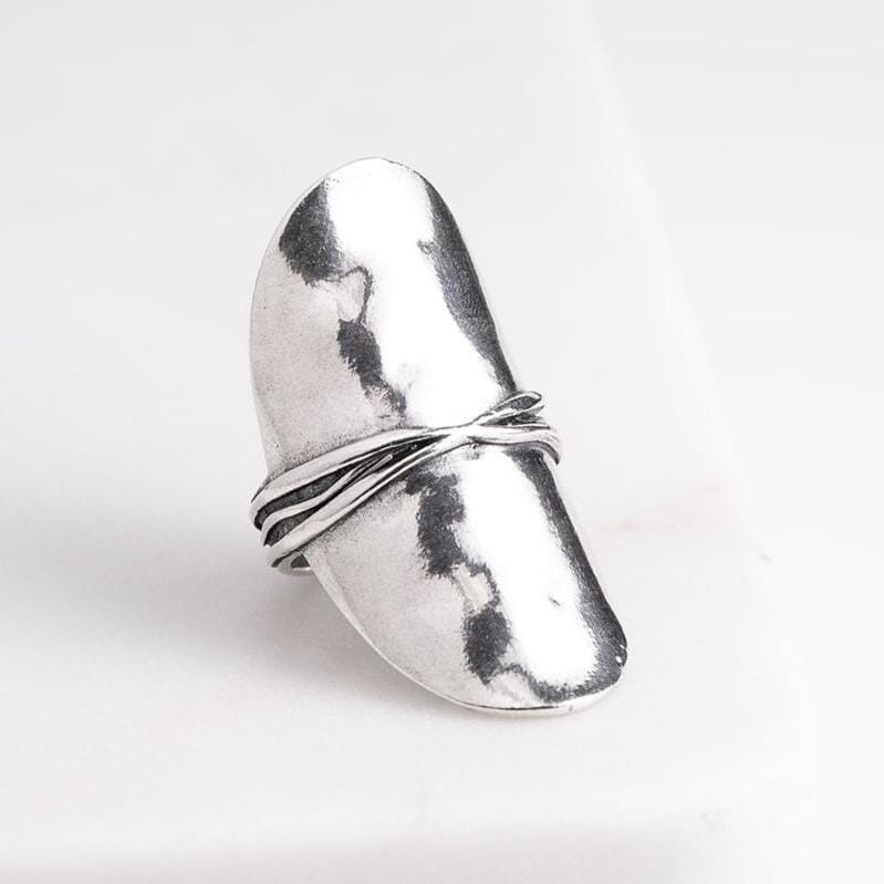 Silver Criss Cross Ring