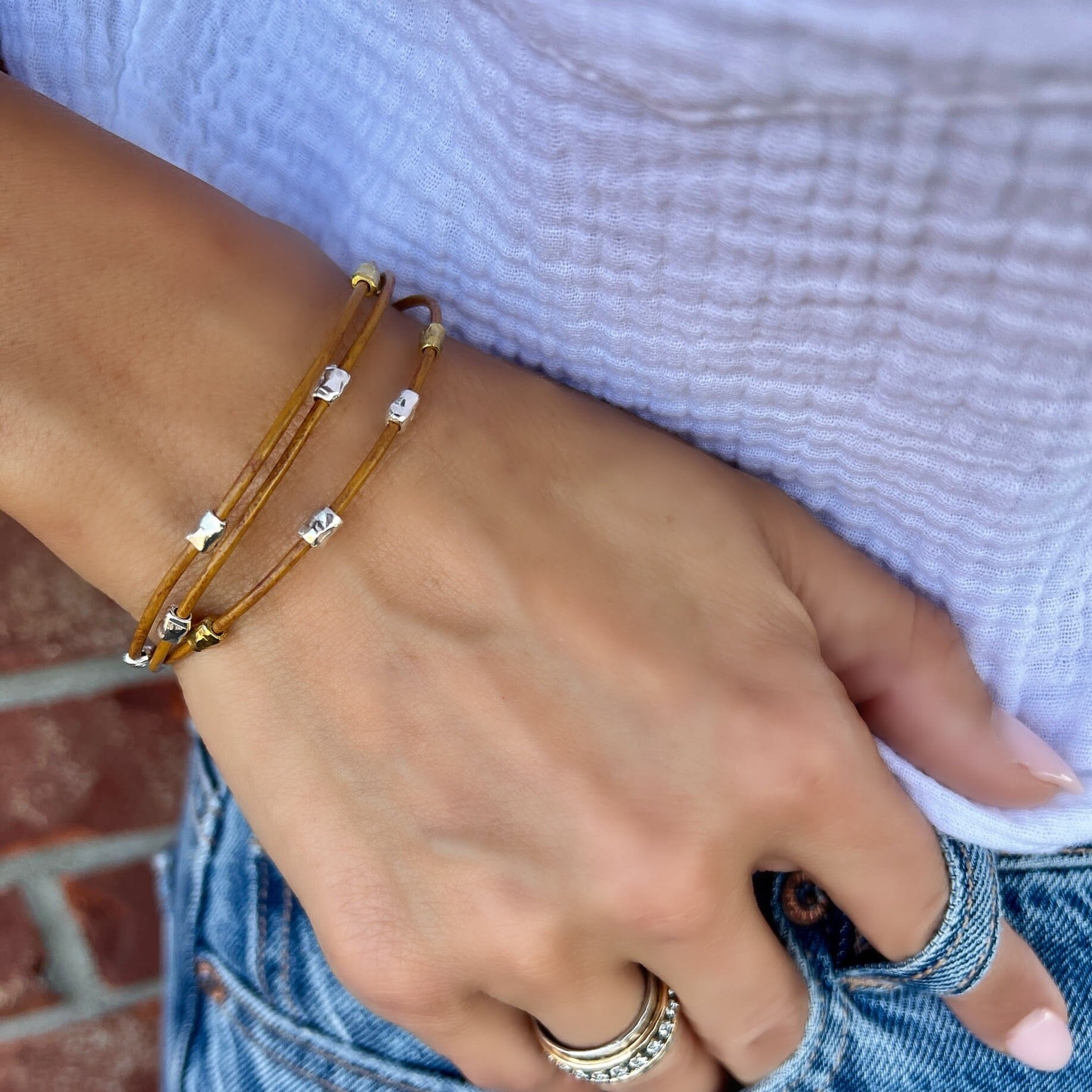 Ranchero Bracelet paired with Primitive Shine Ring