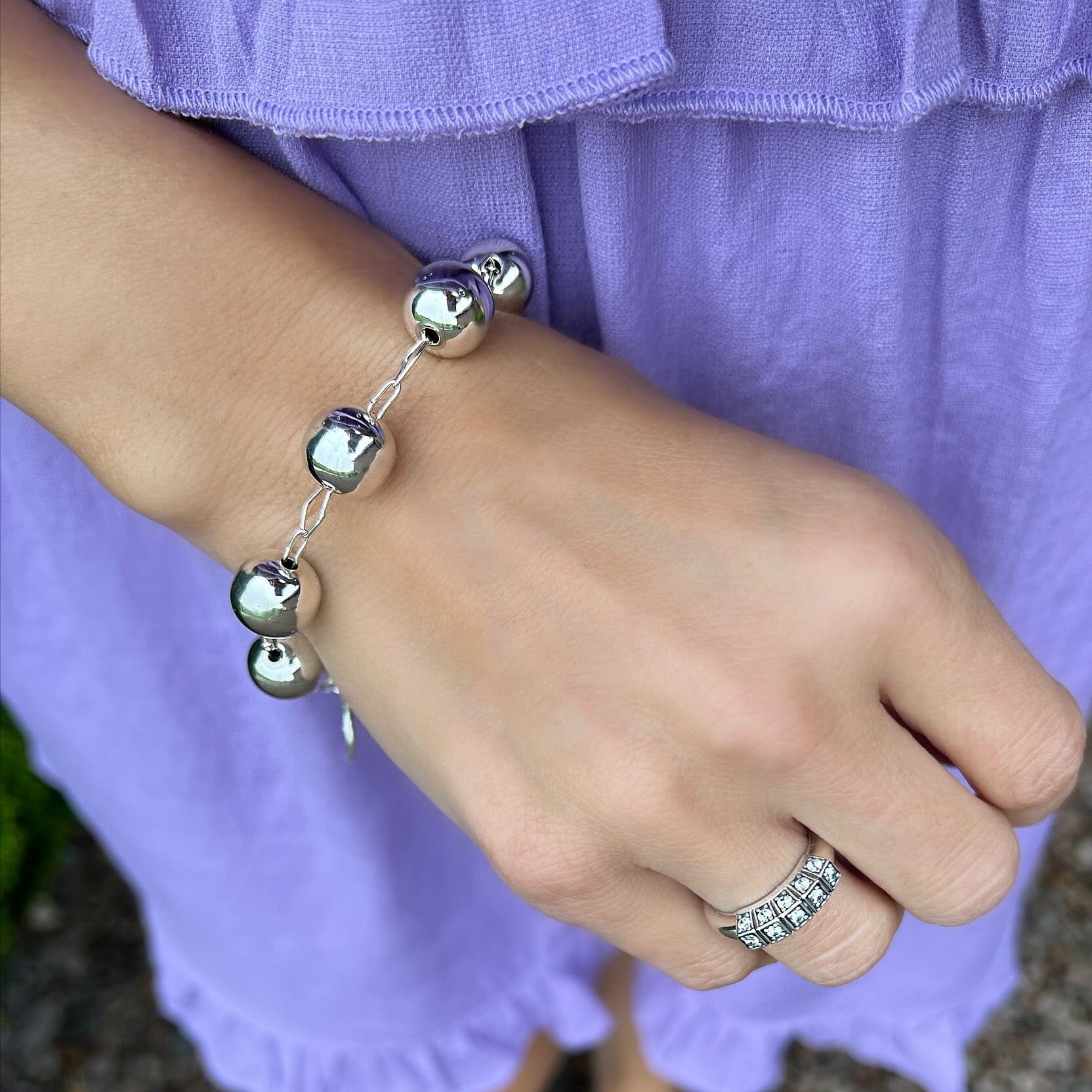 Rondure Bracelet paired with Heirloom Ring