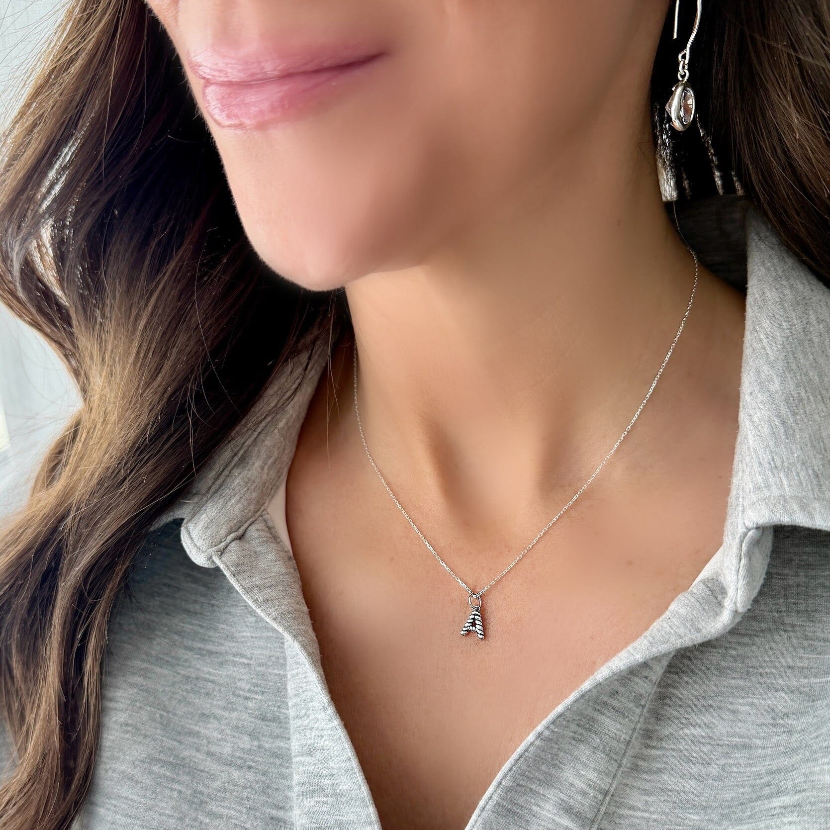 Roped Initial pendant