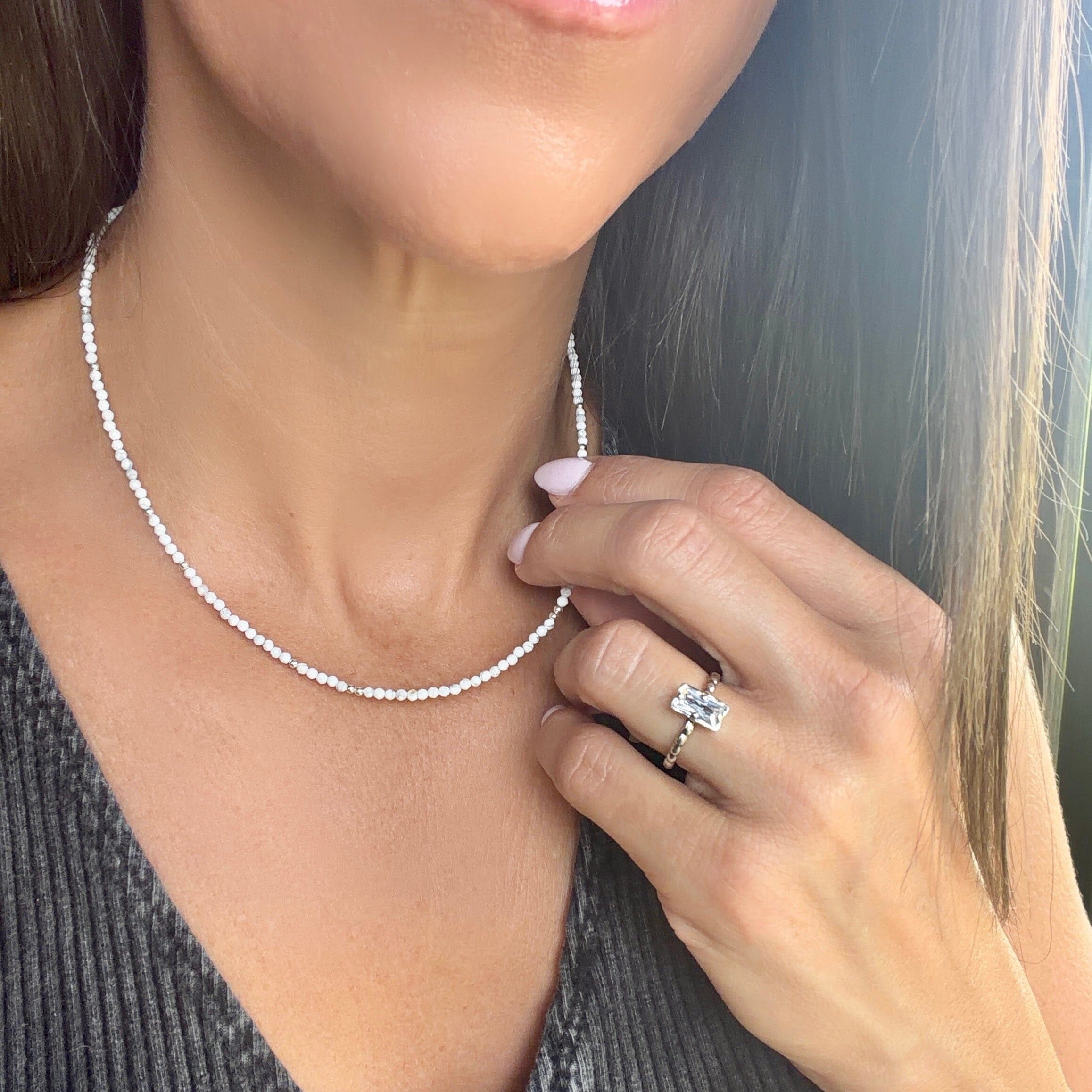 chantilly beaded layering necklace