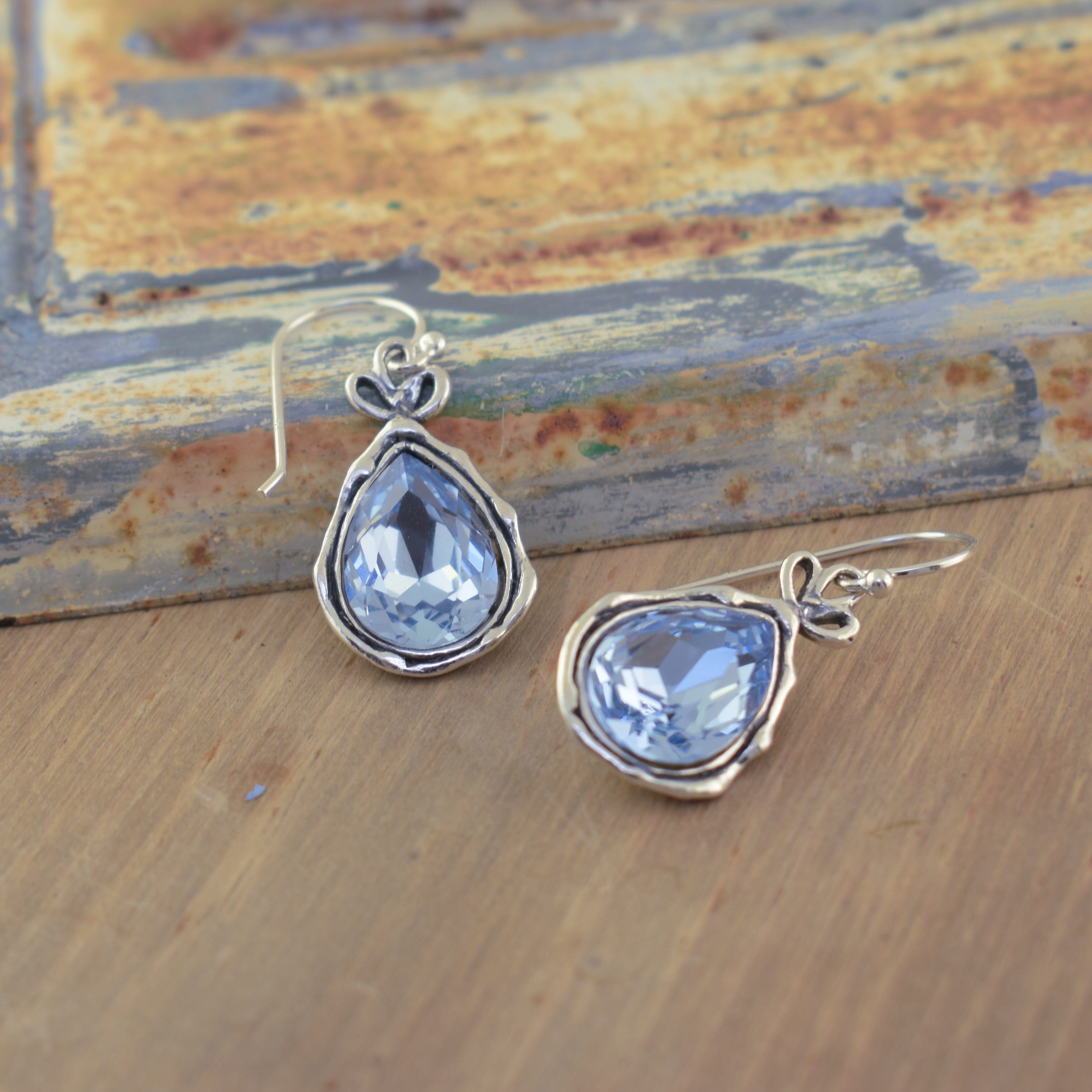 silver hand crafted earrings