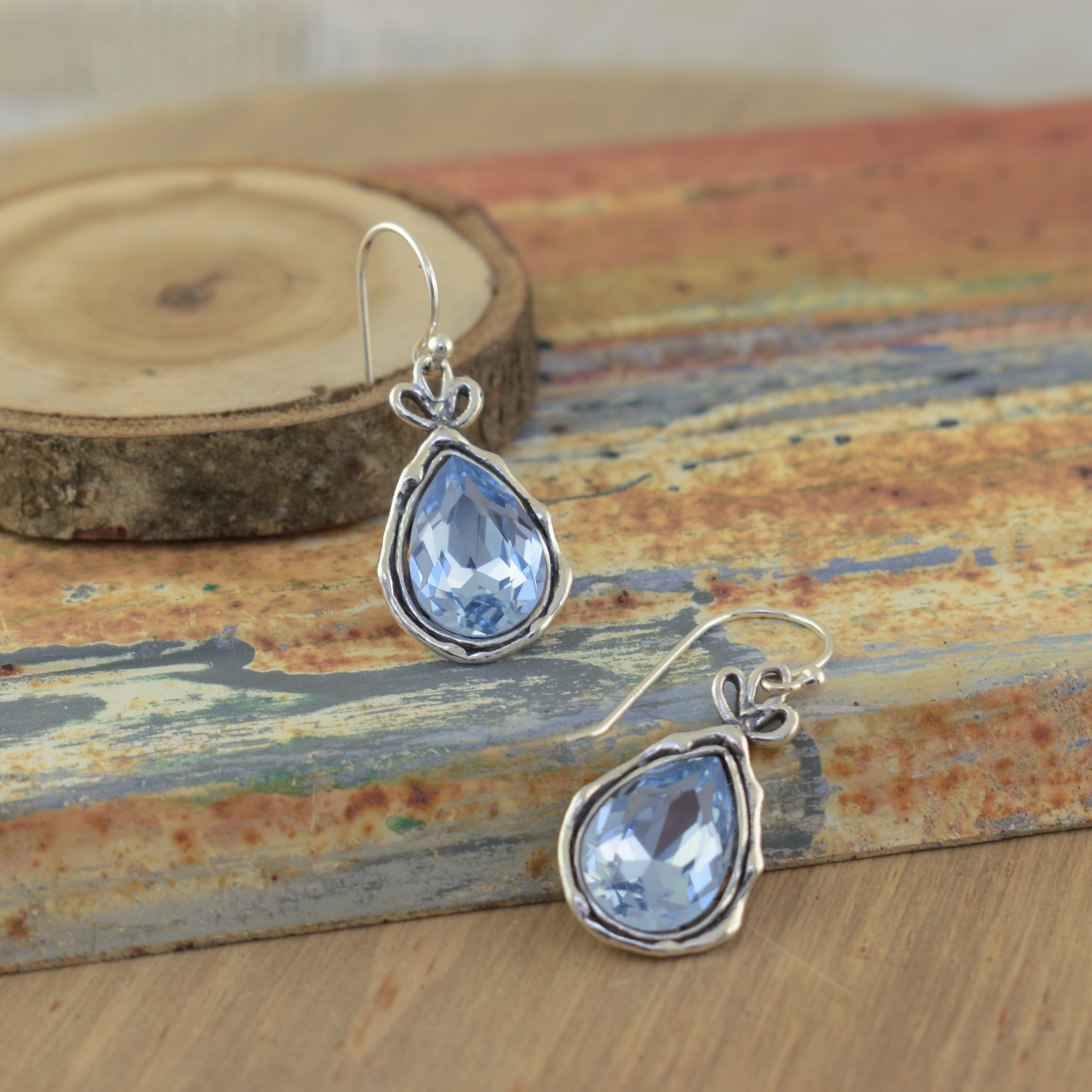 drop shaped dangle earrings