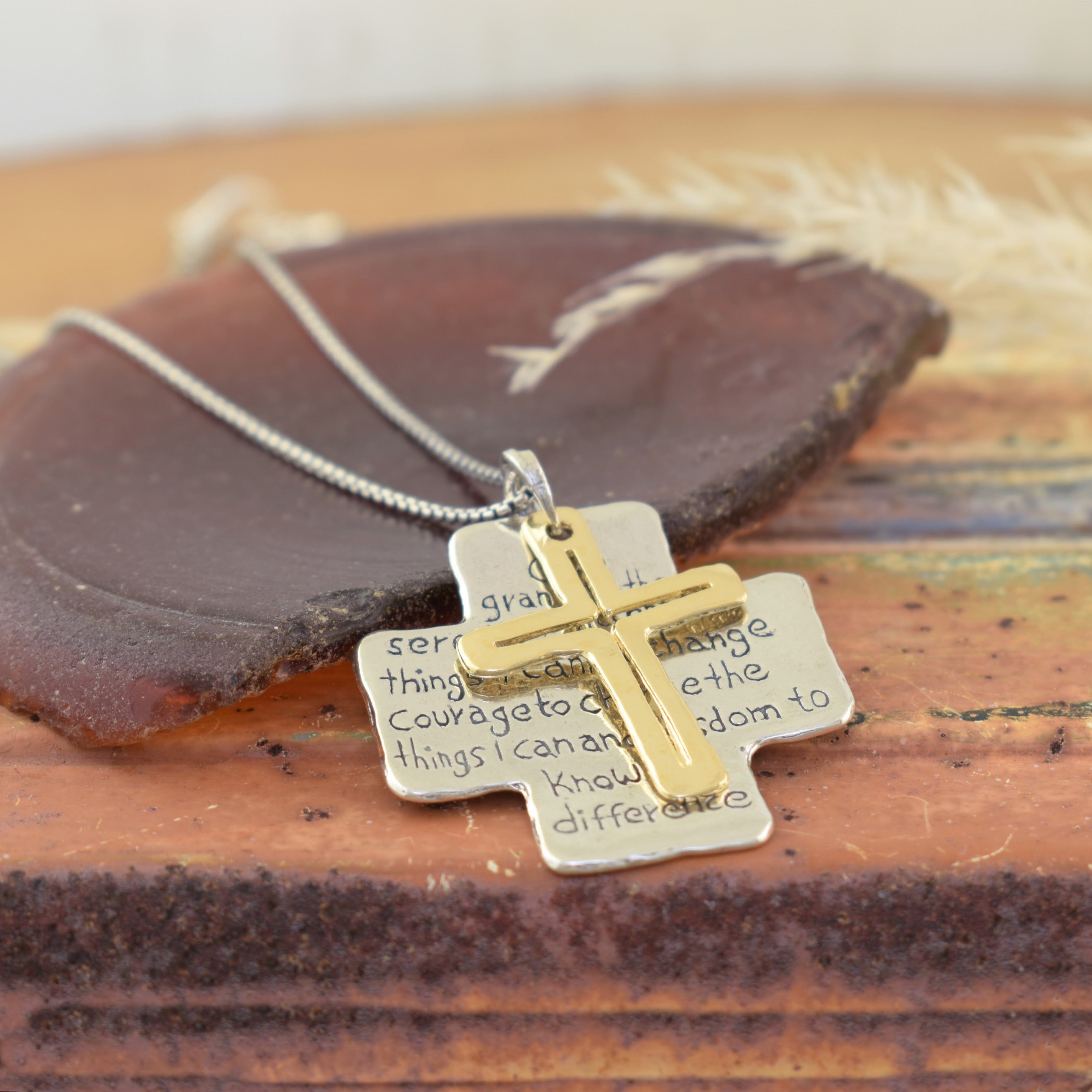 Sterling silver cross necklace