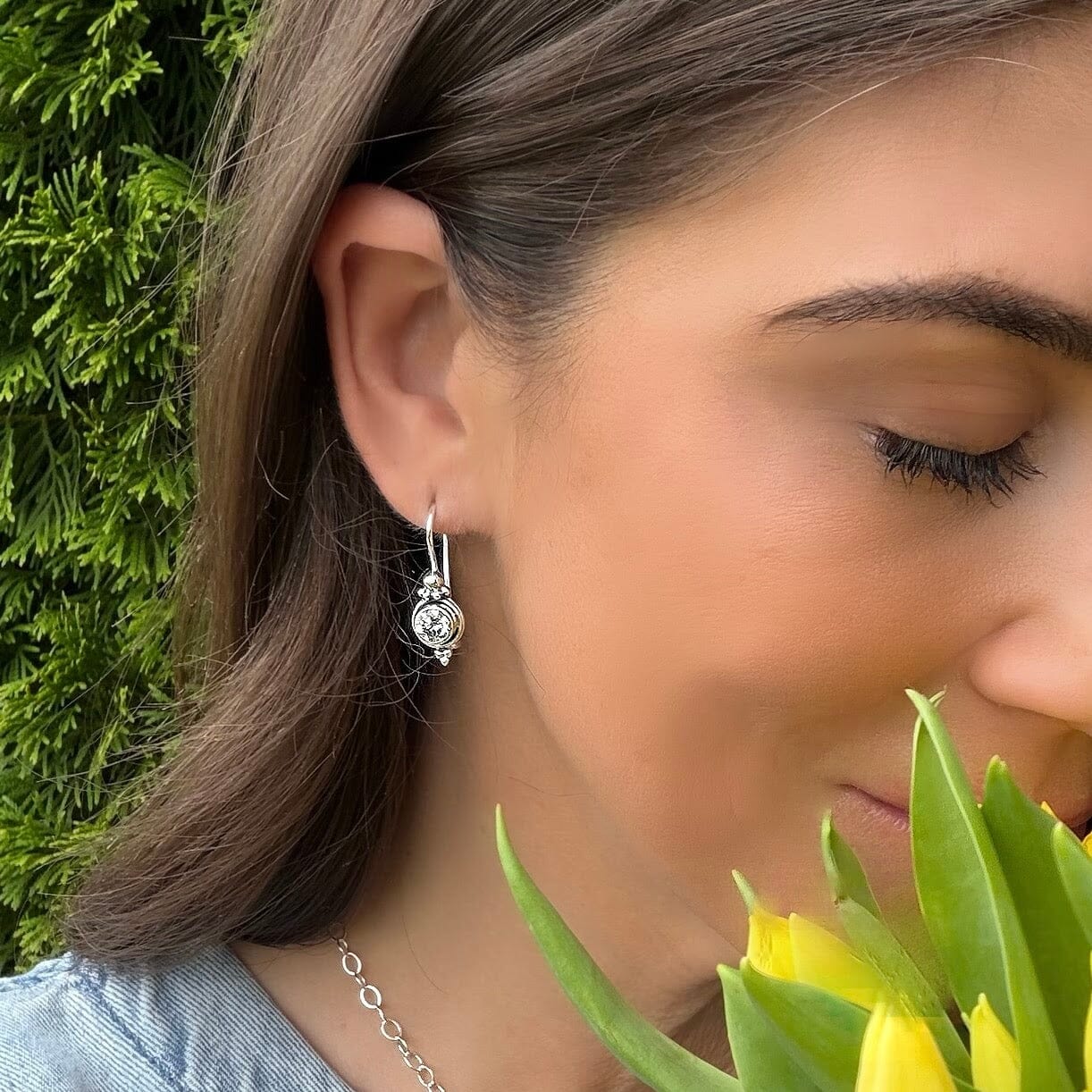 high polished hook earrings