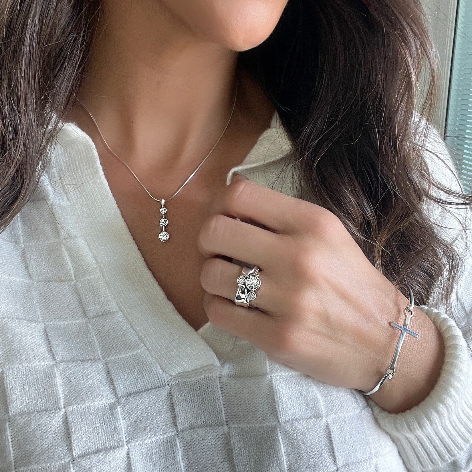 Showtime Ring paired with I Am Necklace and I'm His Bracelet