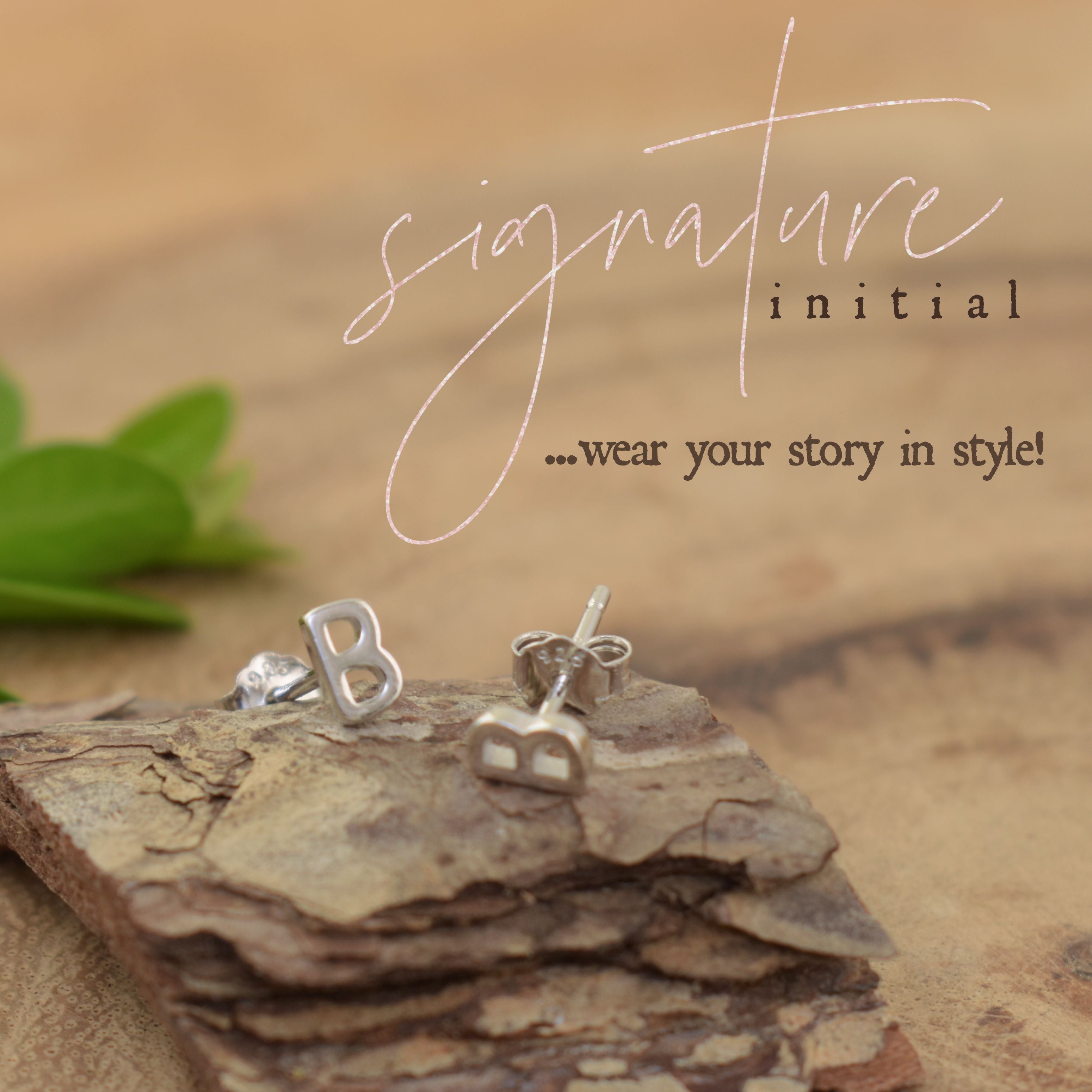 Signature Initial Earrings