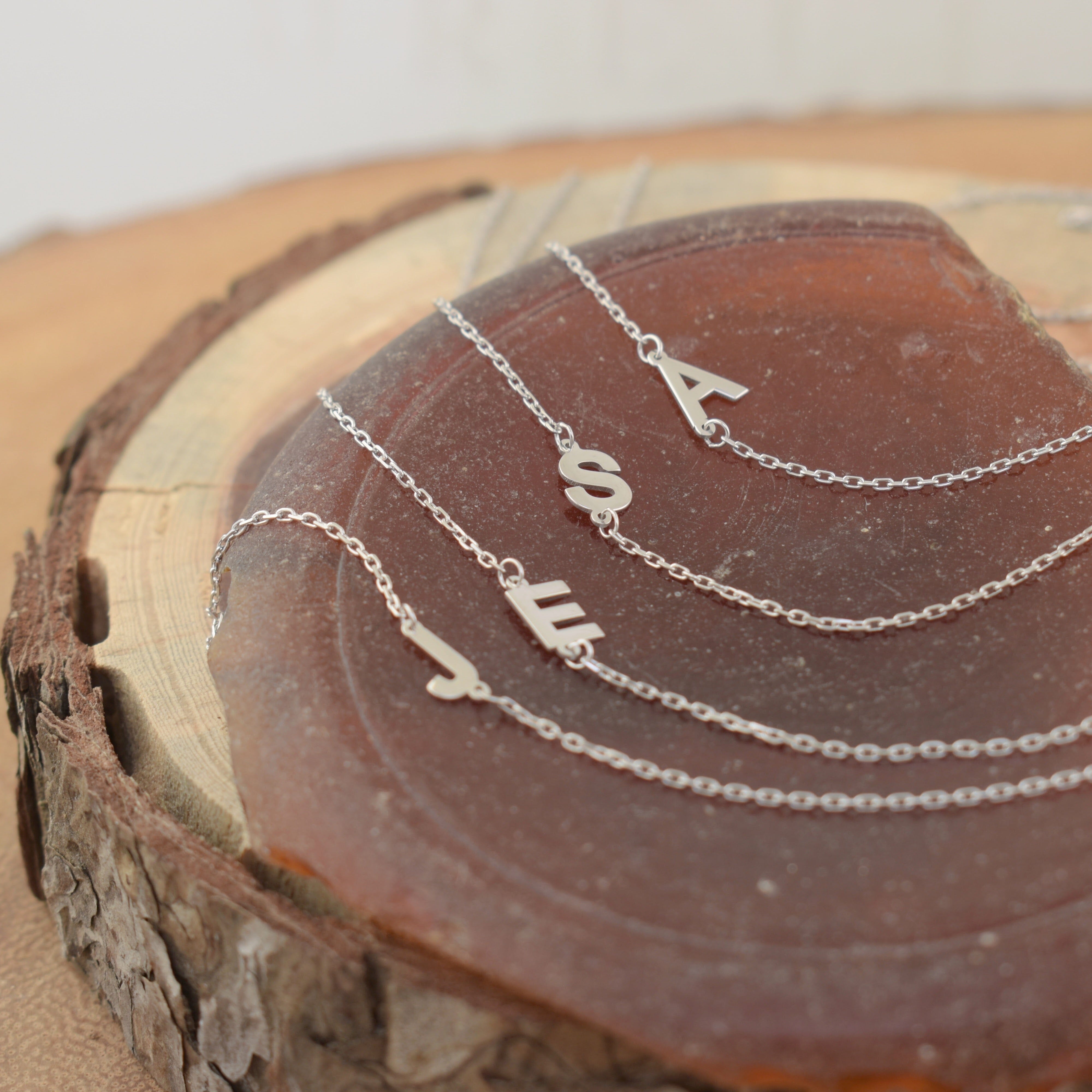 personalized initial necklace