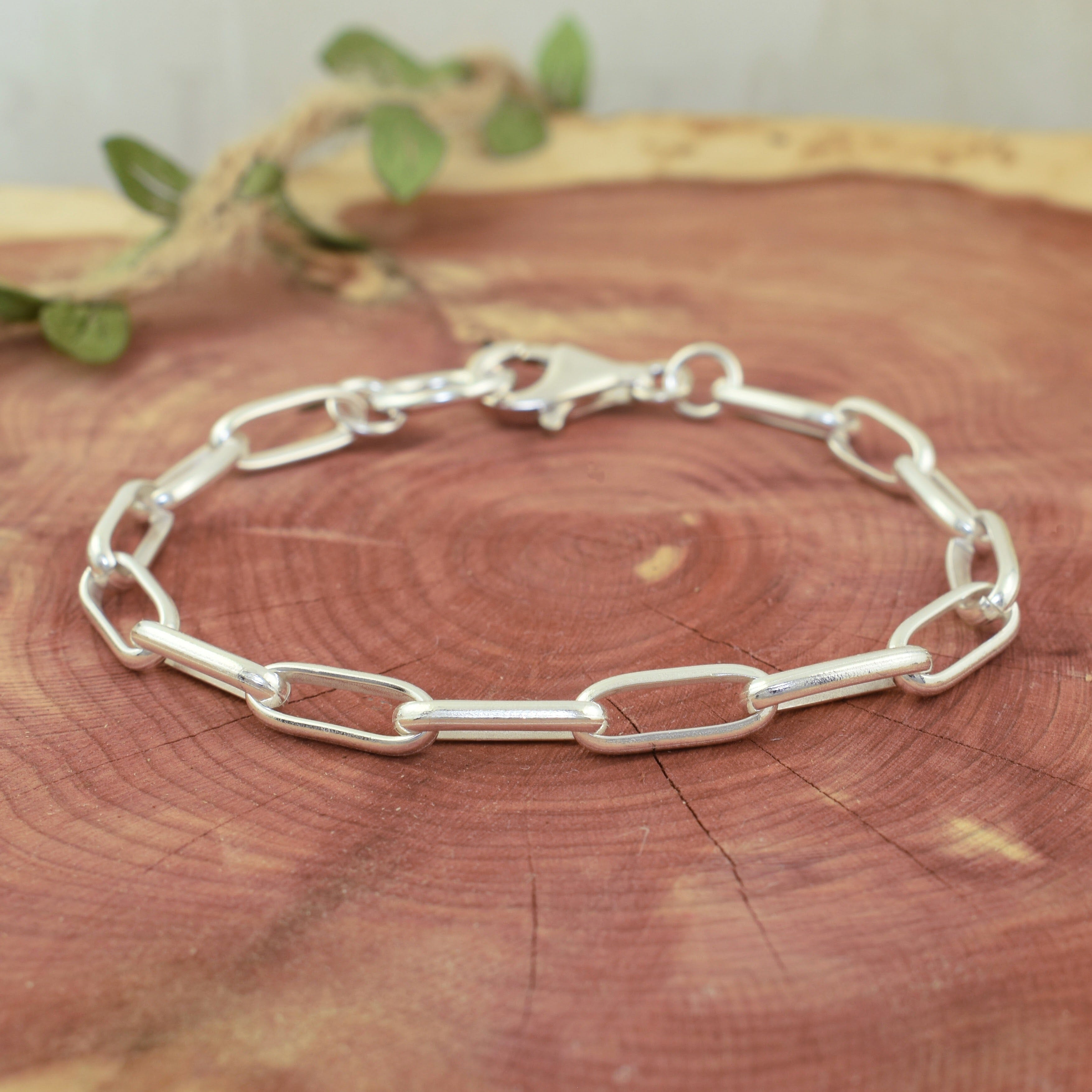Southwest style sterling silver chain bracelet