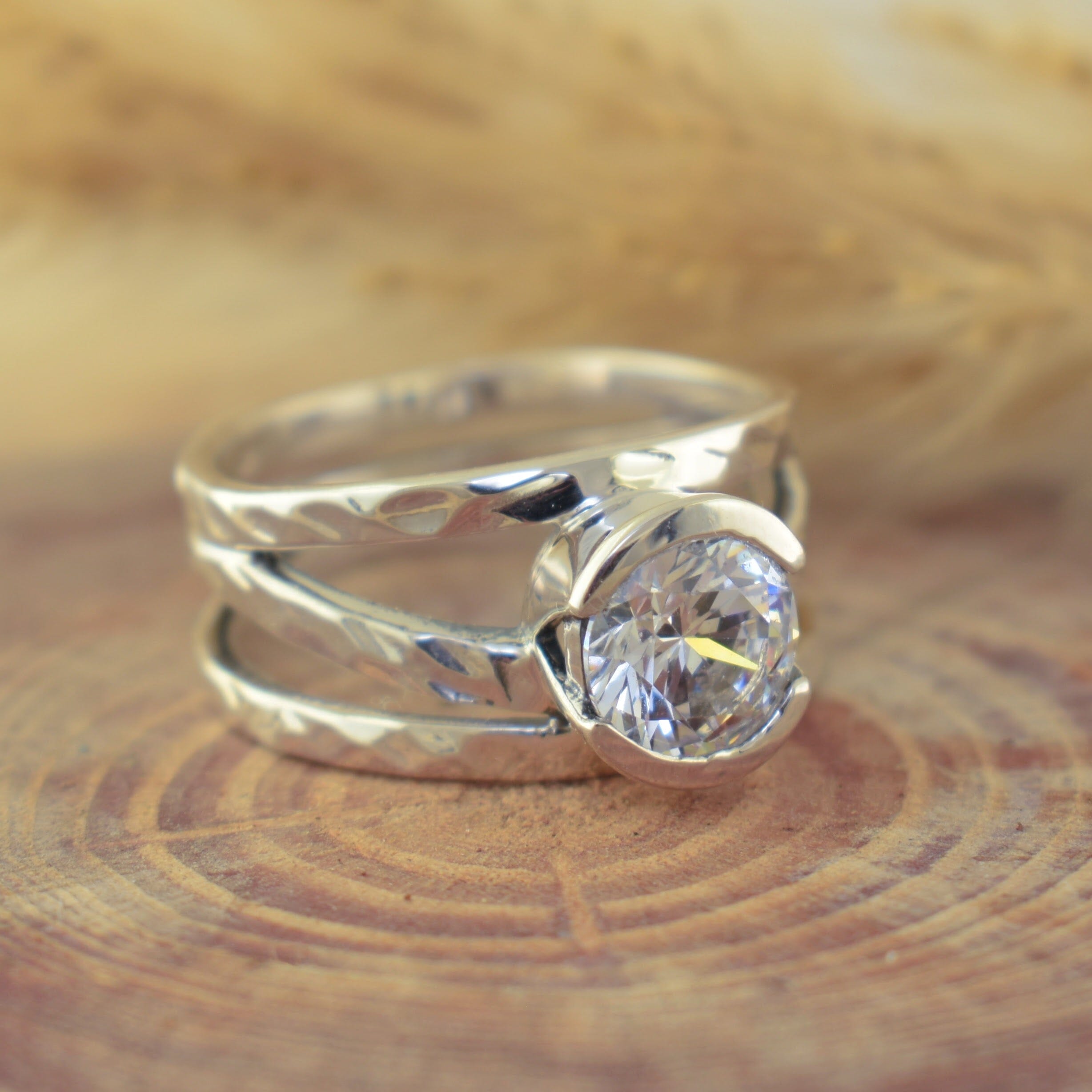 Sterling silver multi band ring