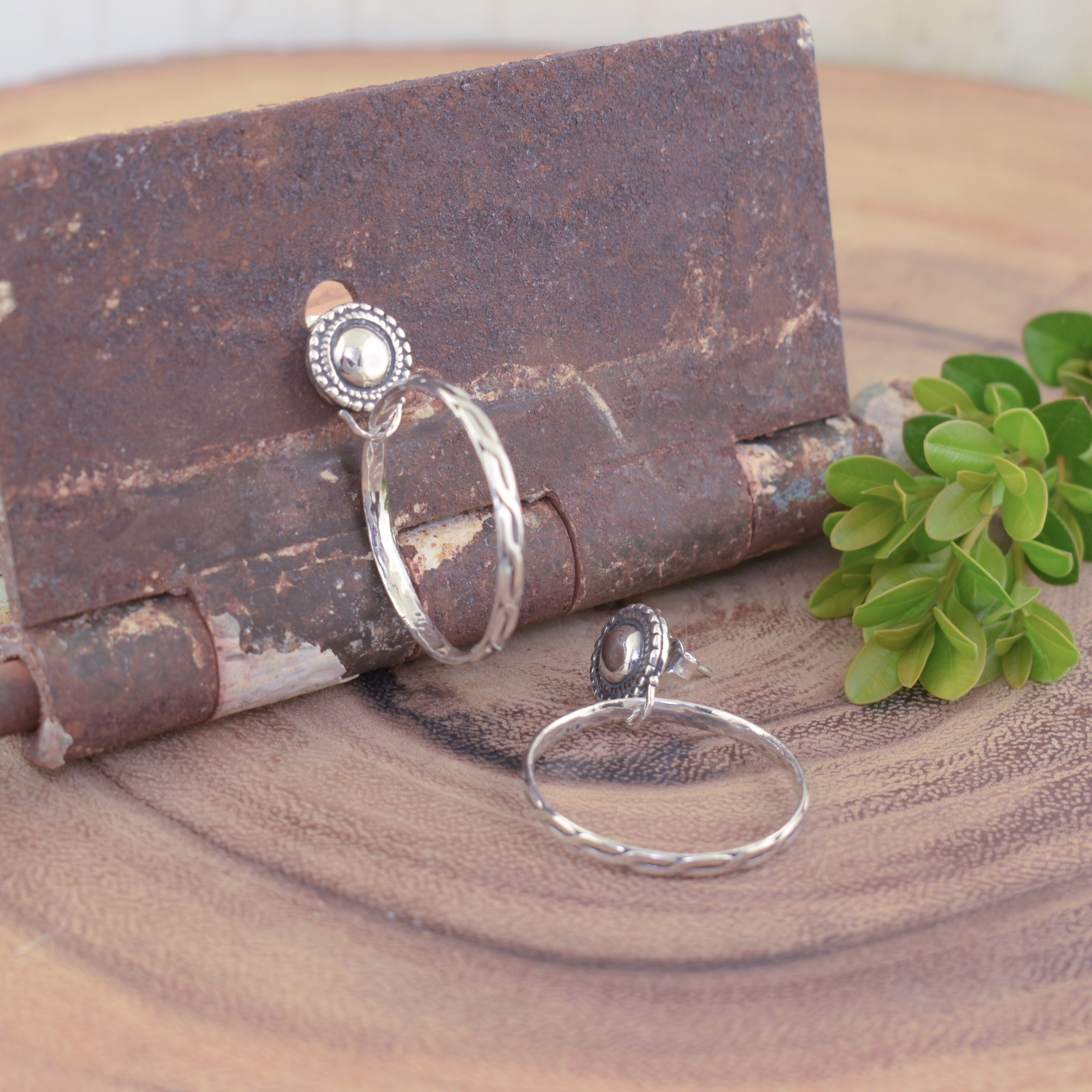 designer earrings with woven designed hoop earrings