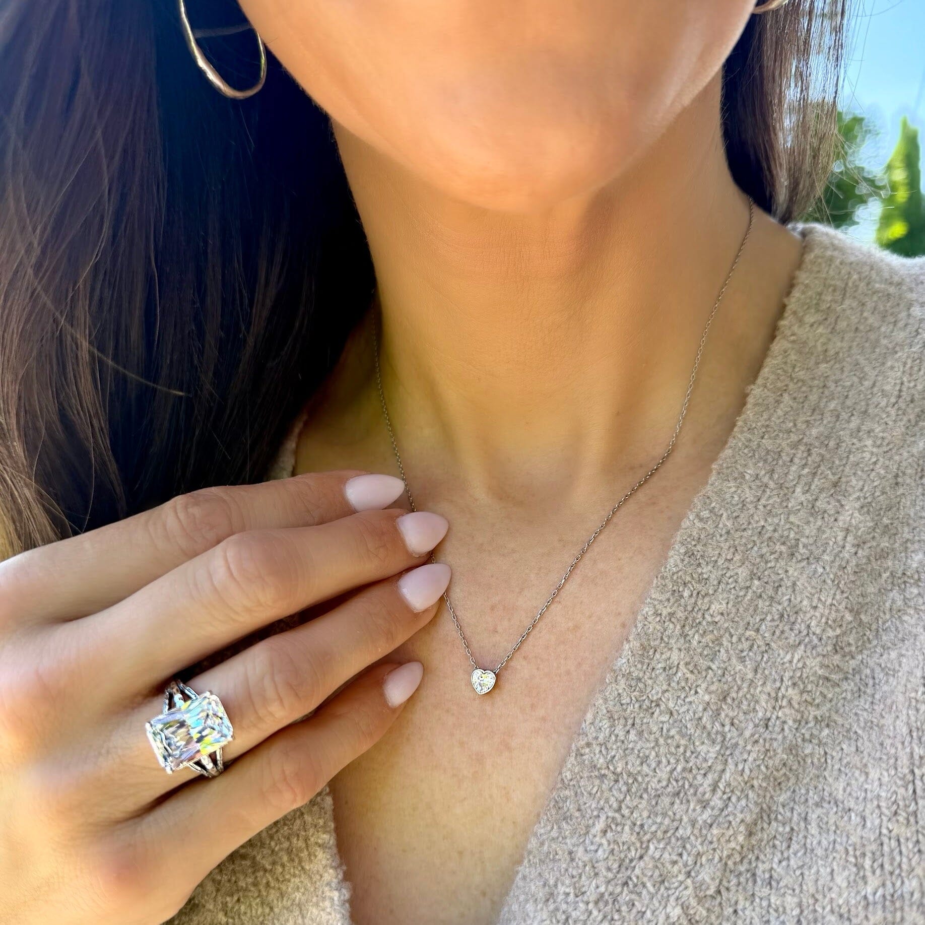 delicate heart necklace