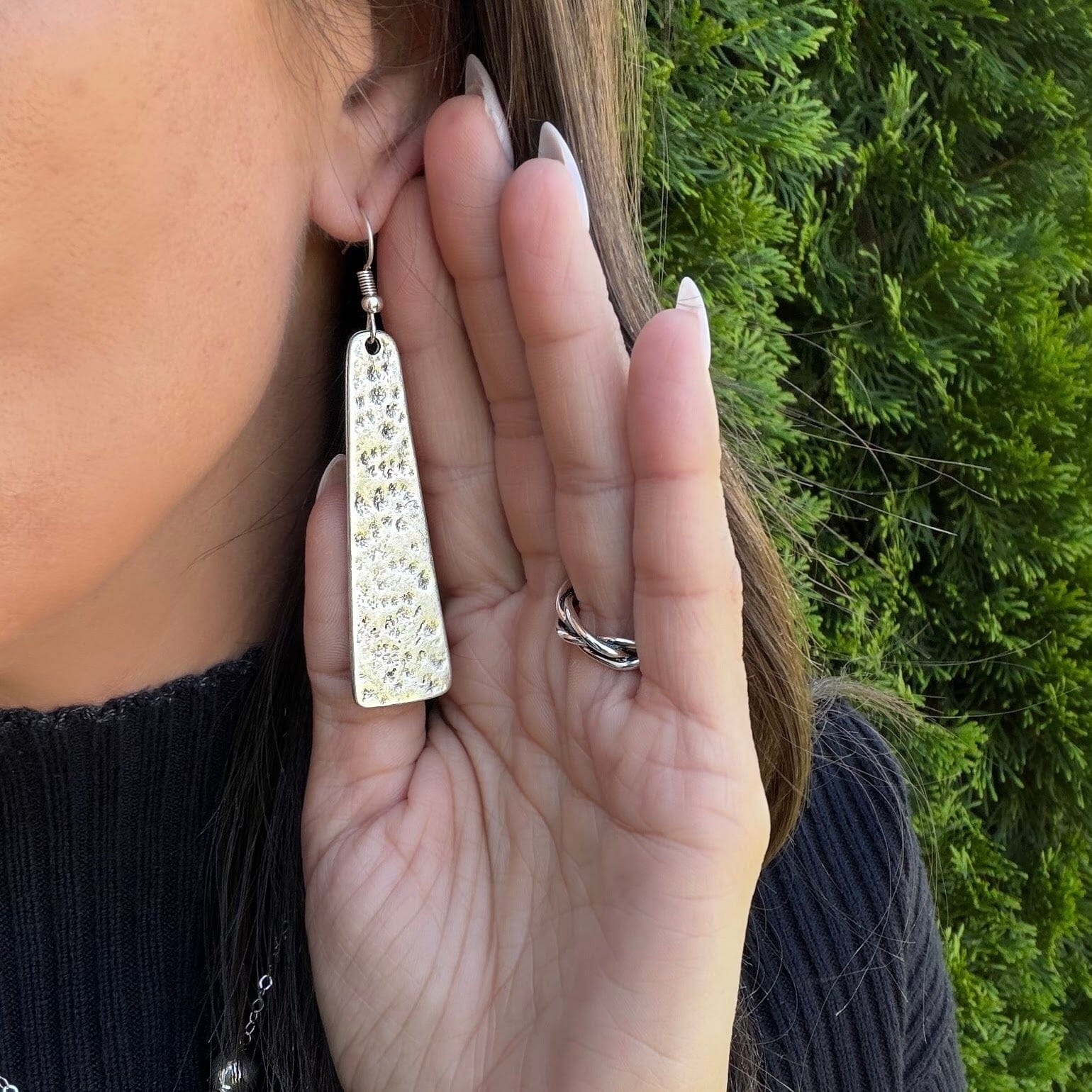 zamak statement earrings