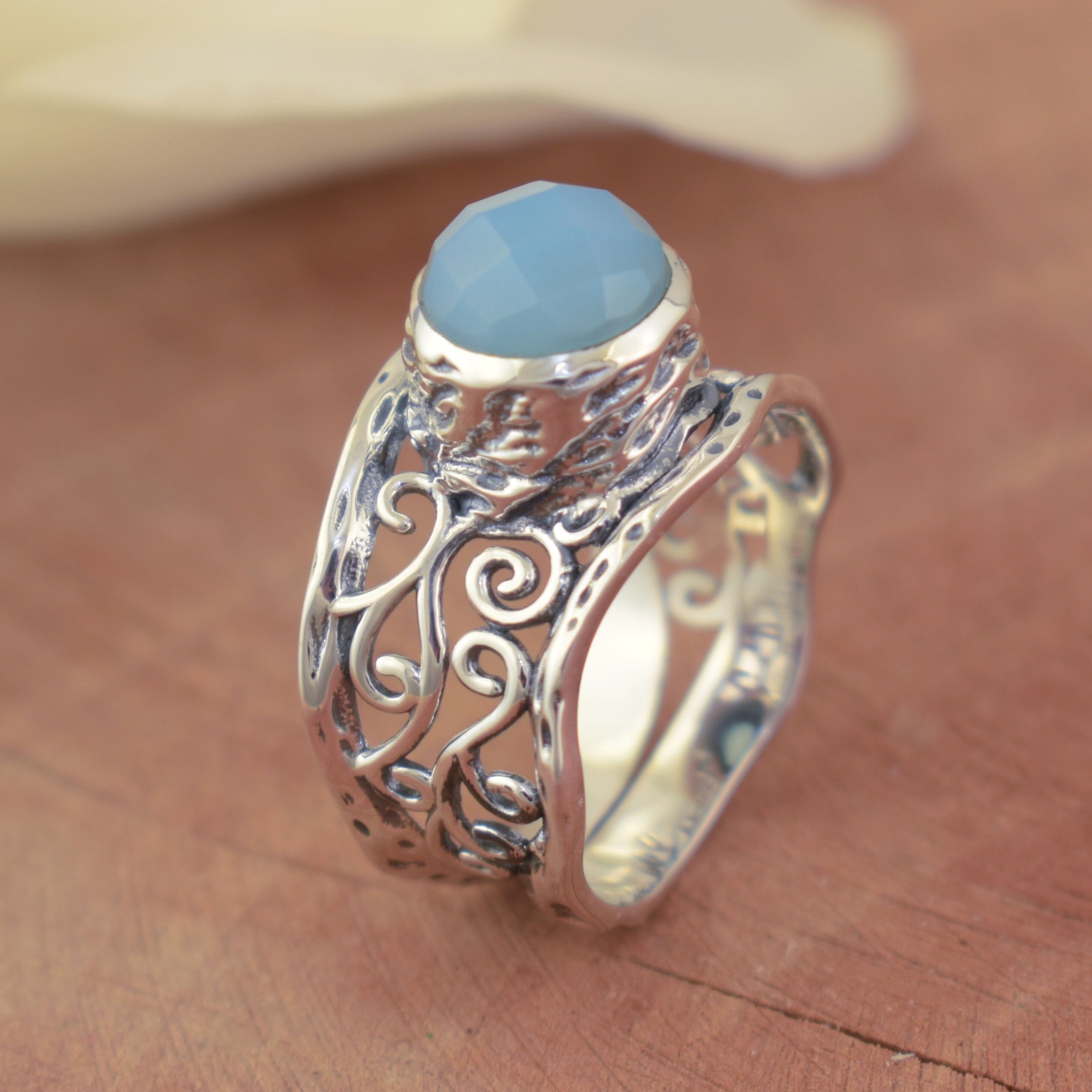 Aqua Chalcedony stone