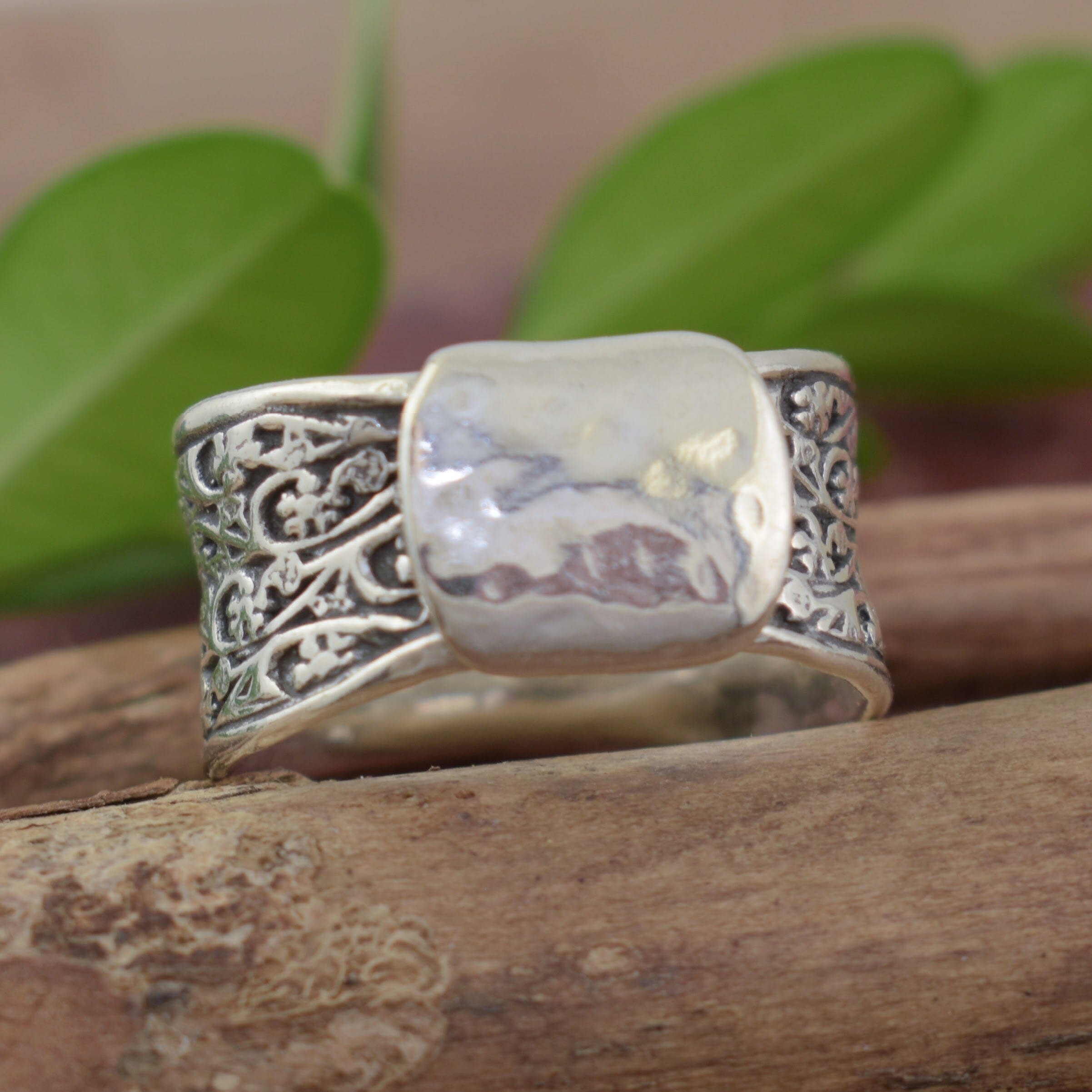 Sterling silver chunky ring