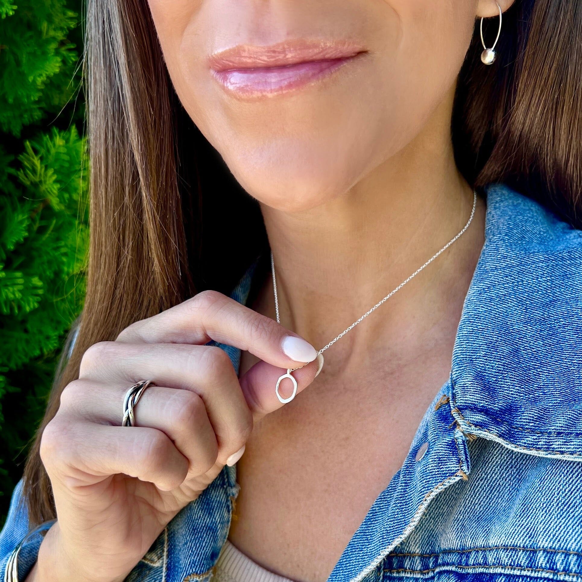 Southern Charm Necklace paired with Dottie Earrings and Plot Twist Ring