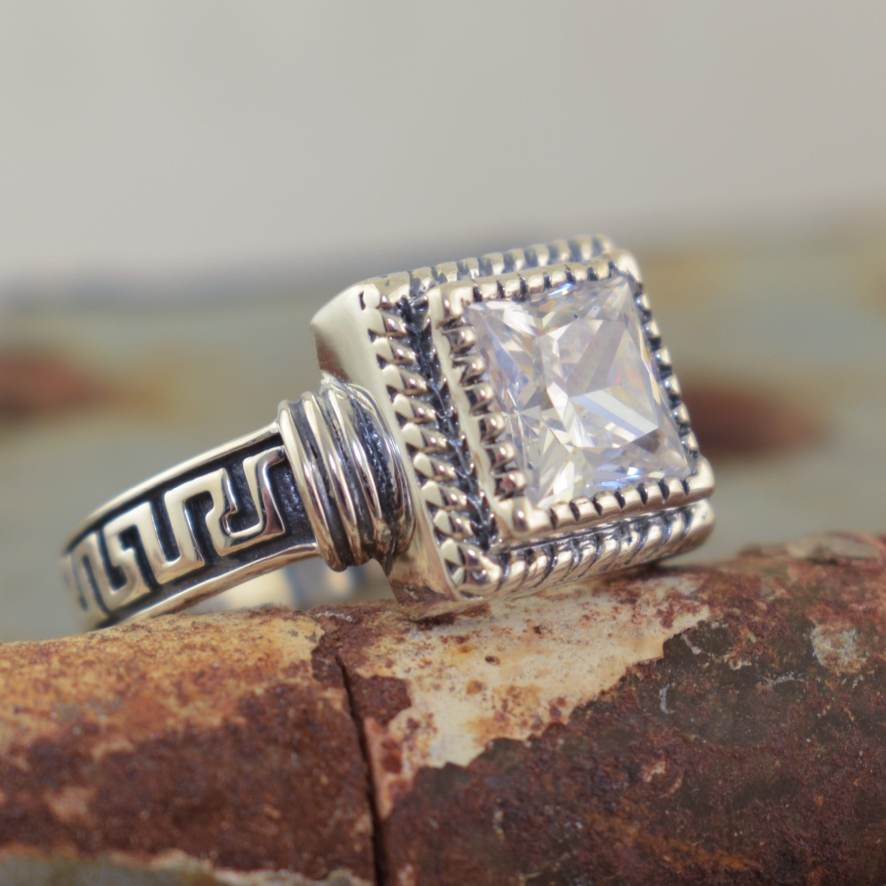 sterling silver Squared Away ring