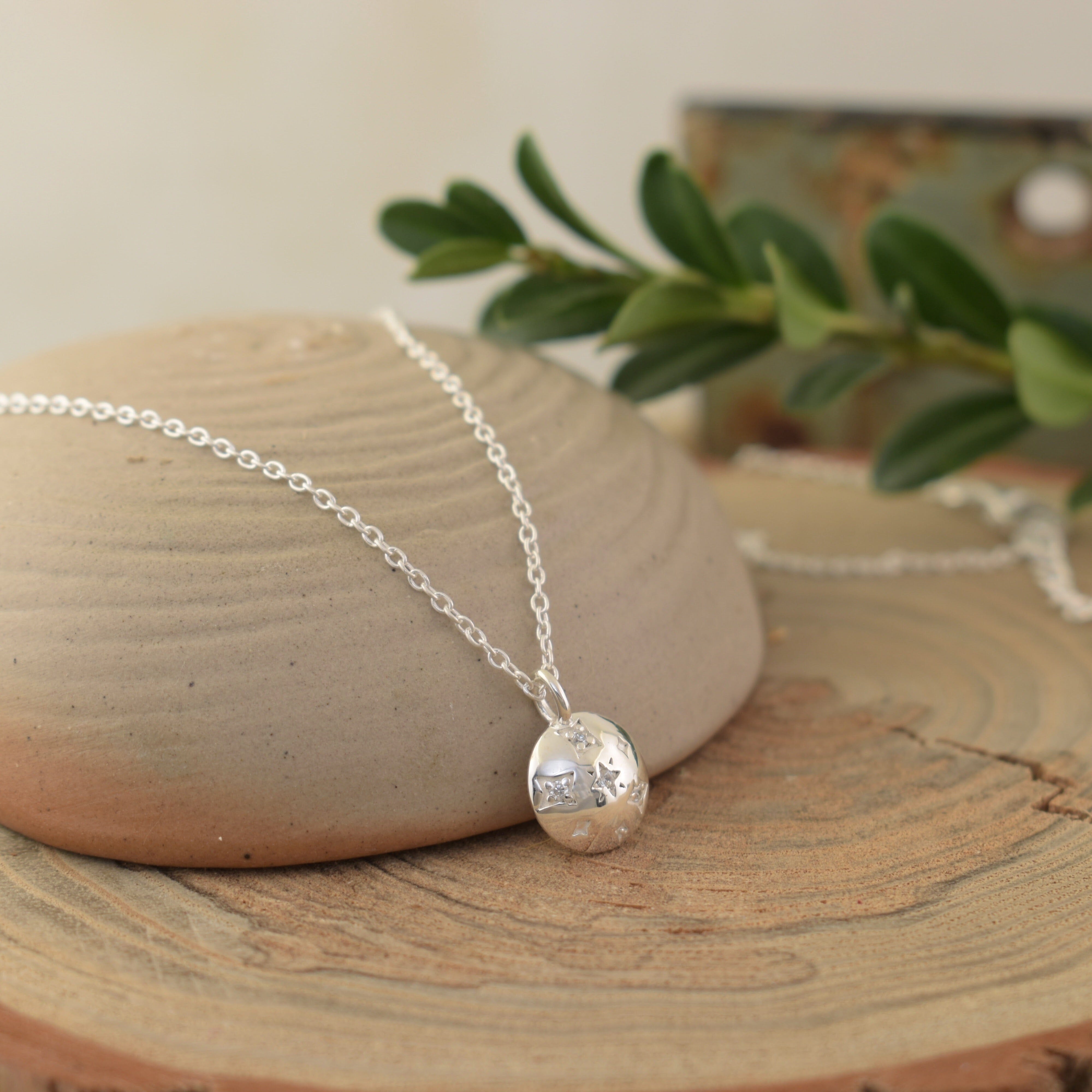 Handcrafted silver Starstruck necklace