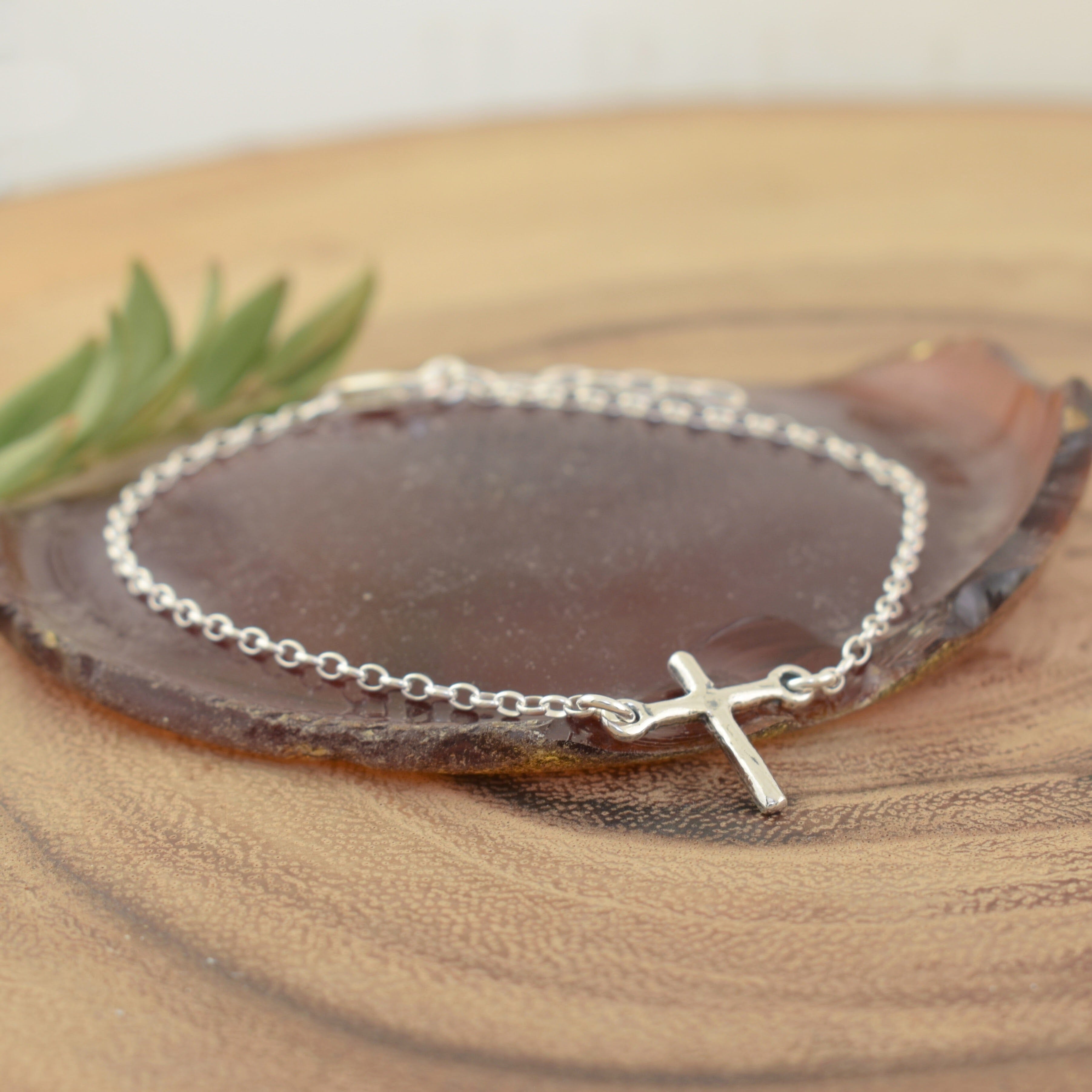 simple sterling silver anklet