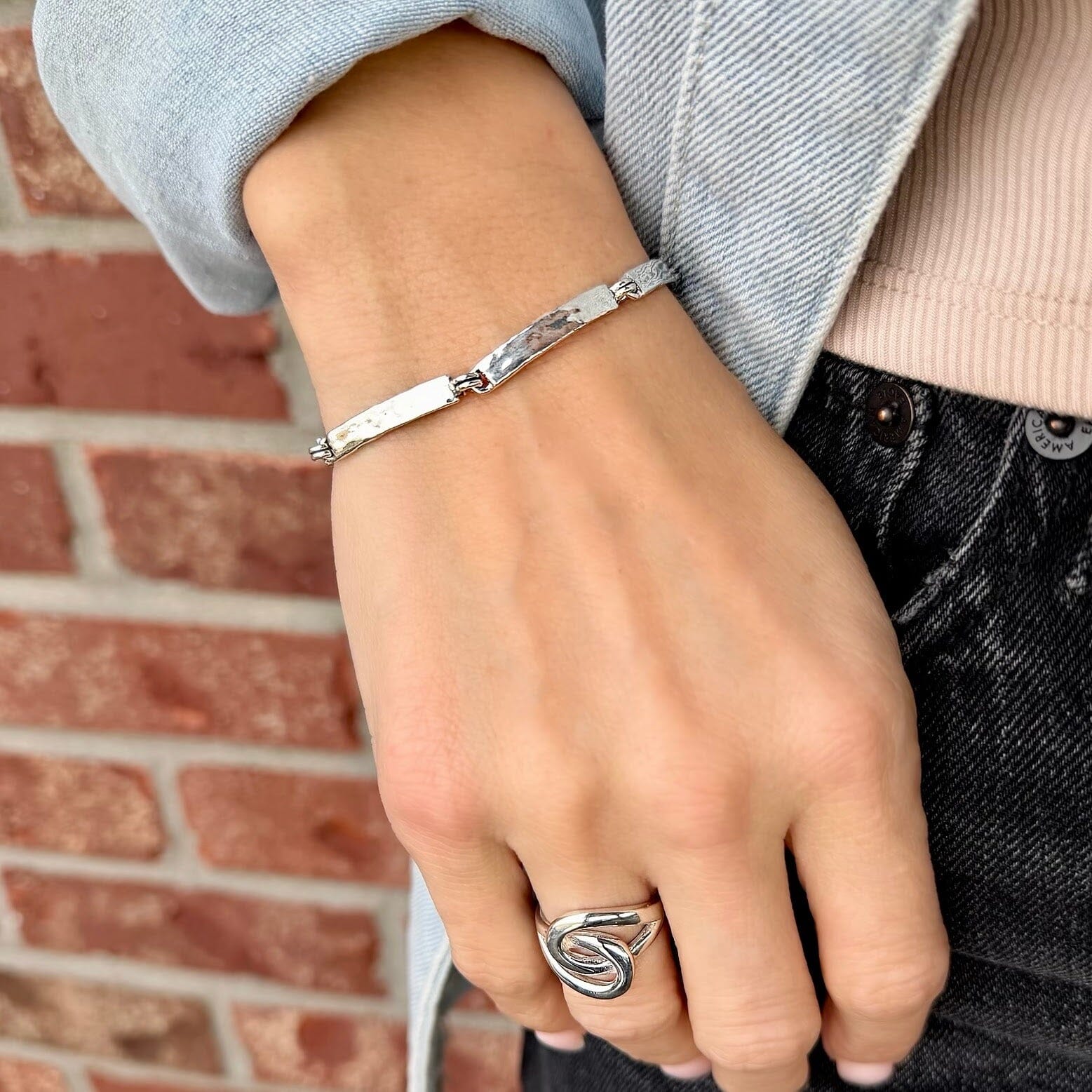 silver minimalist bracelet