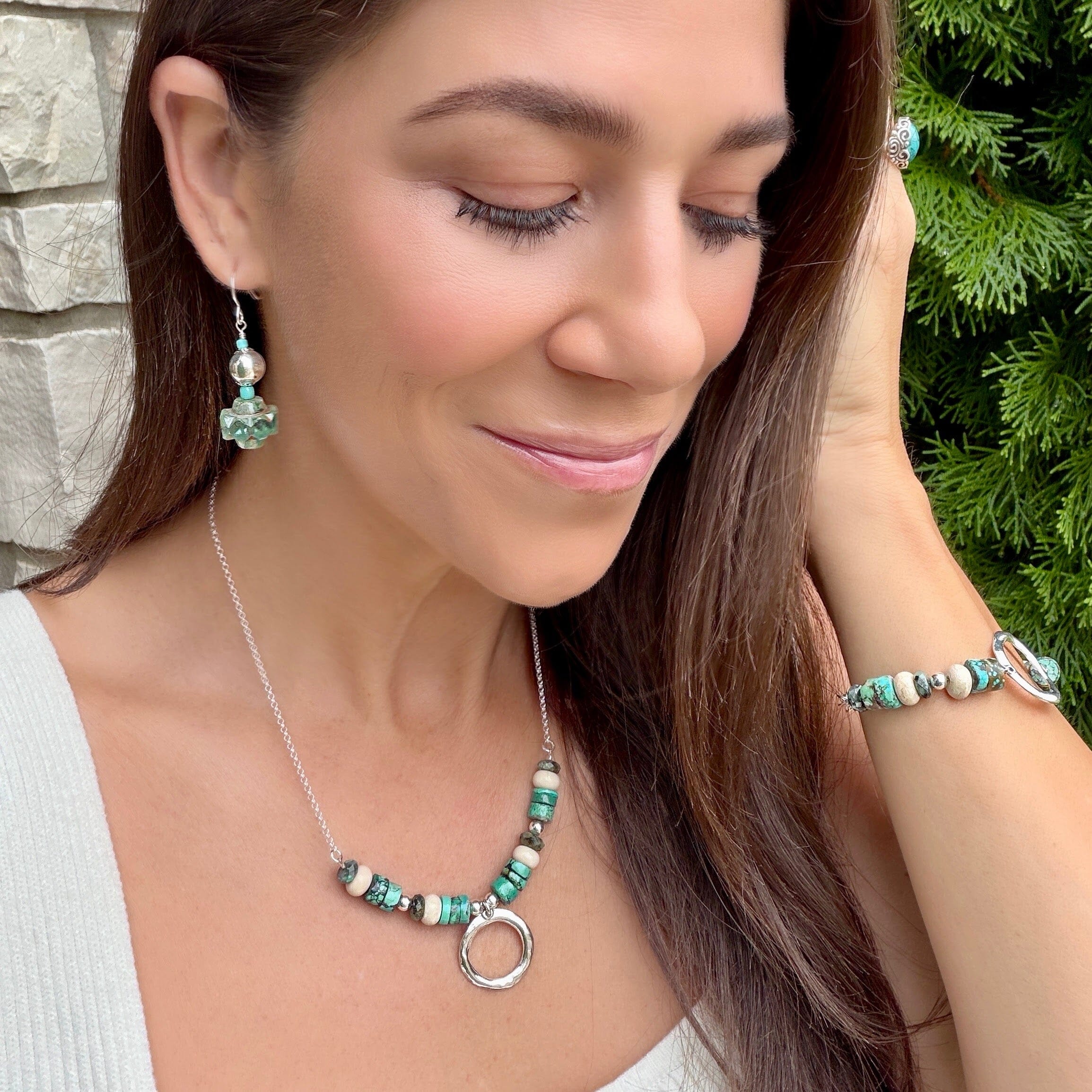 women's sterling silver and turquoise jewelry