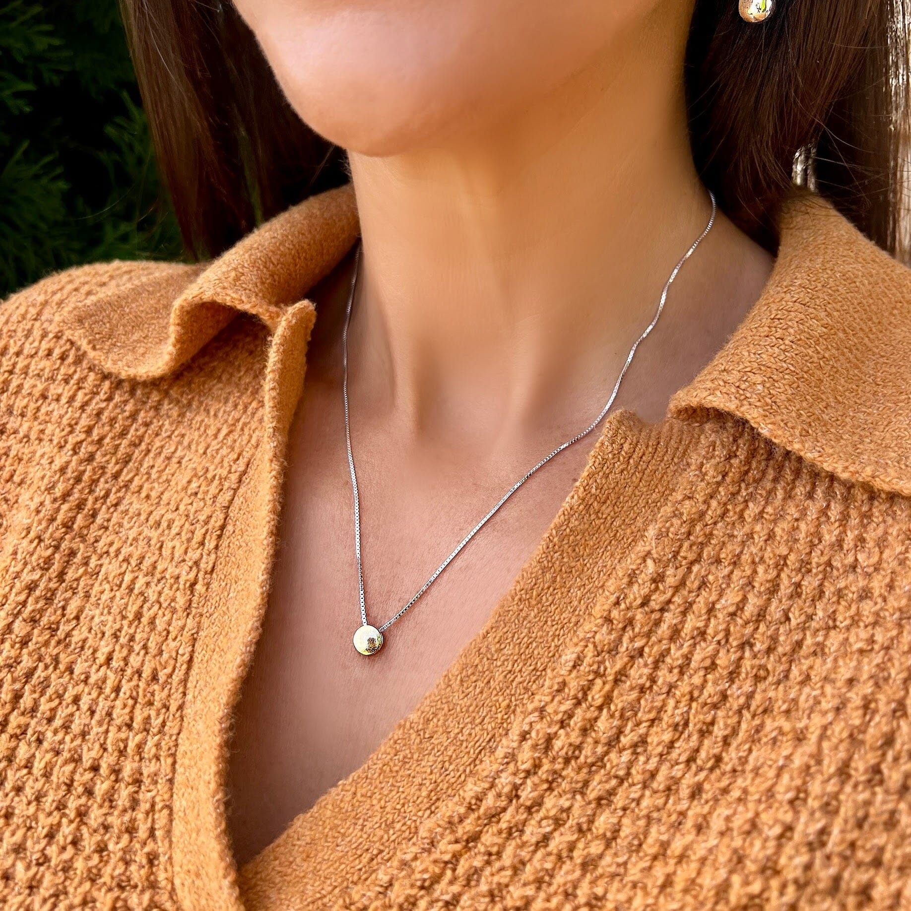 sterling silver gold plated necklace