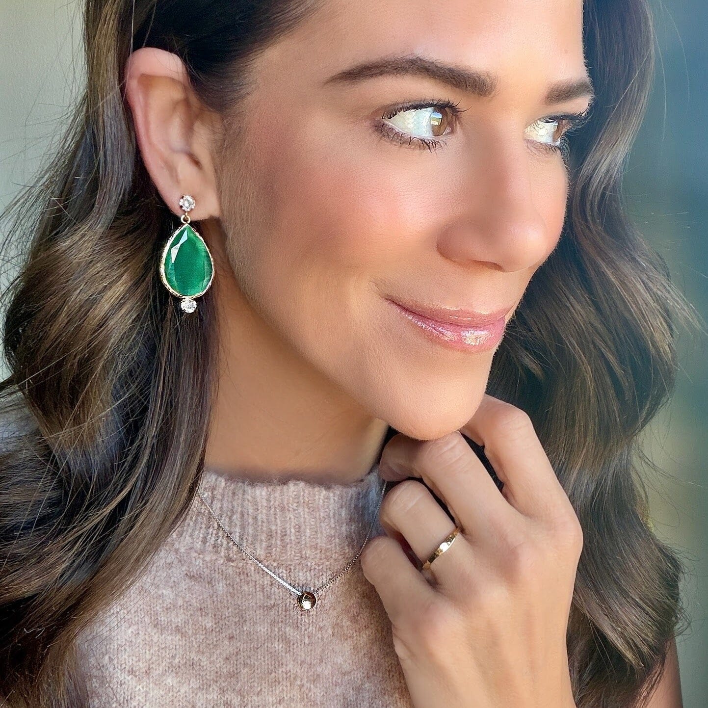 14k gold plated zamak earrings