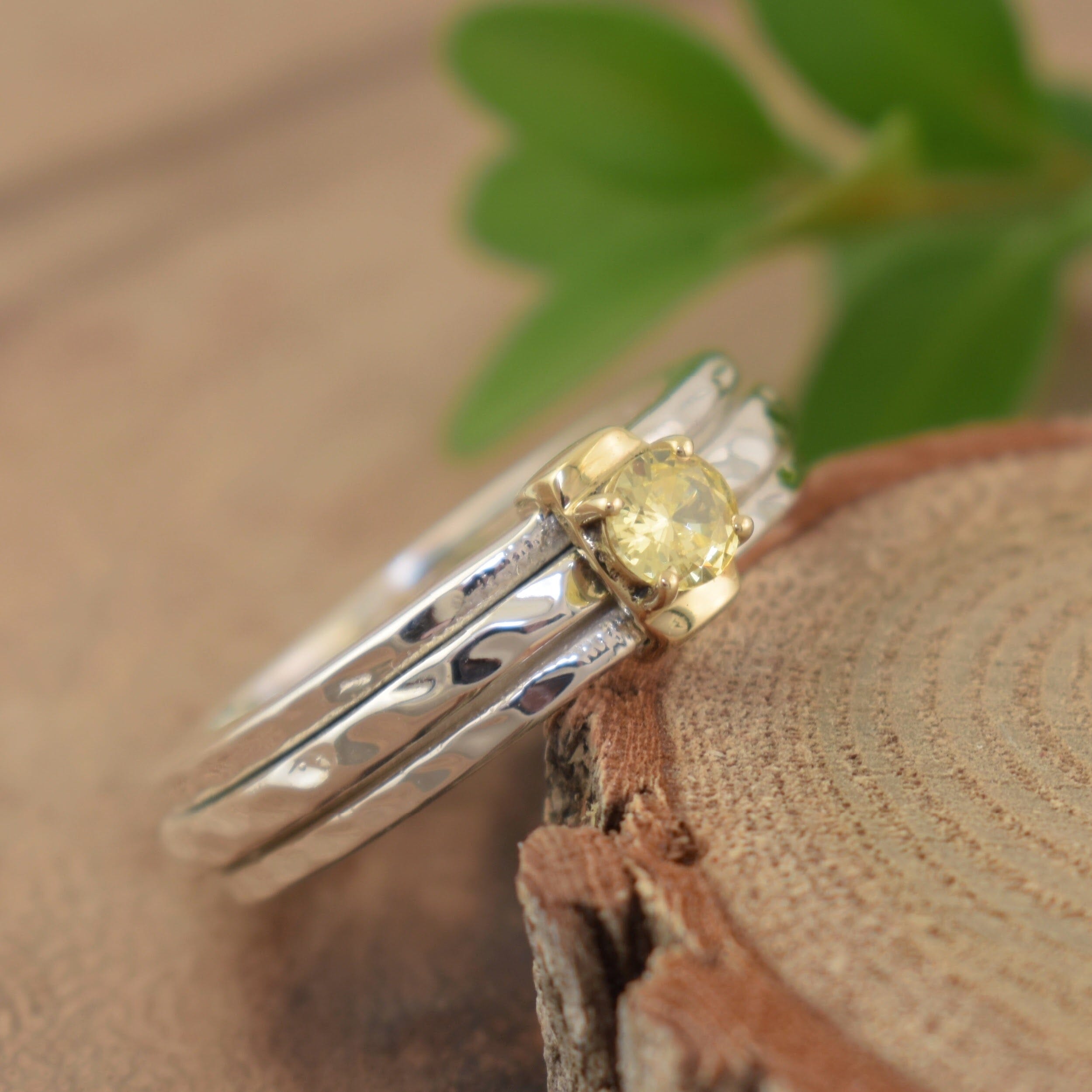 Sterling silver brass plated ring