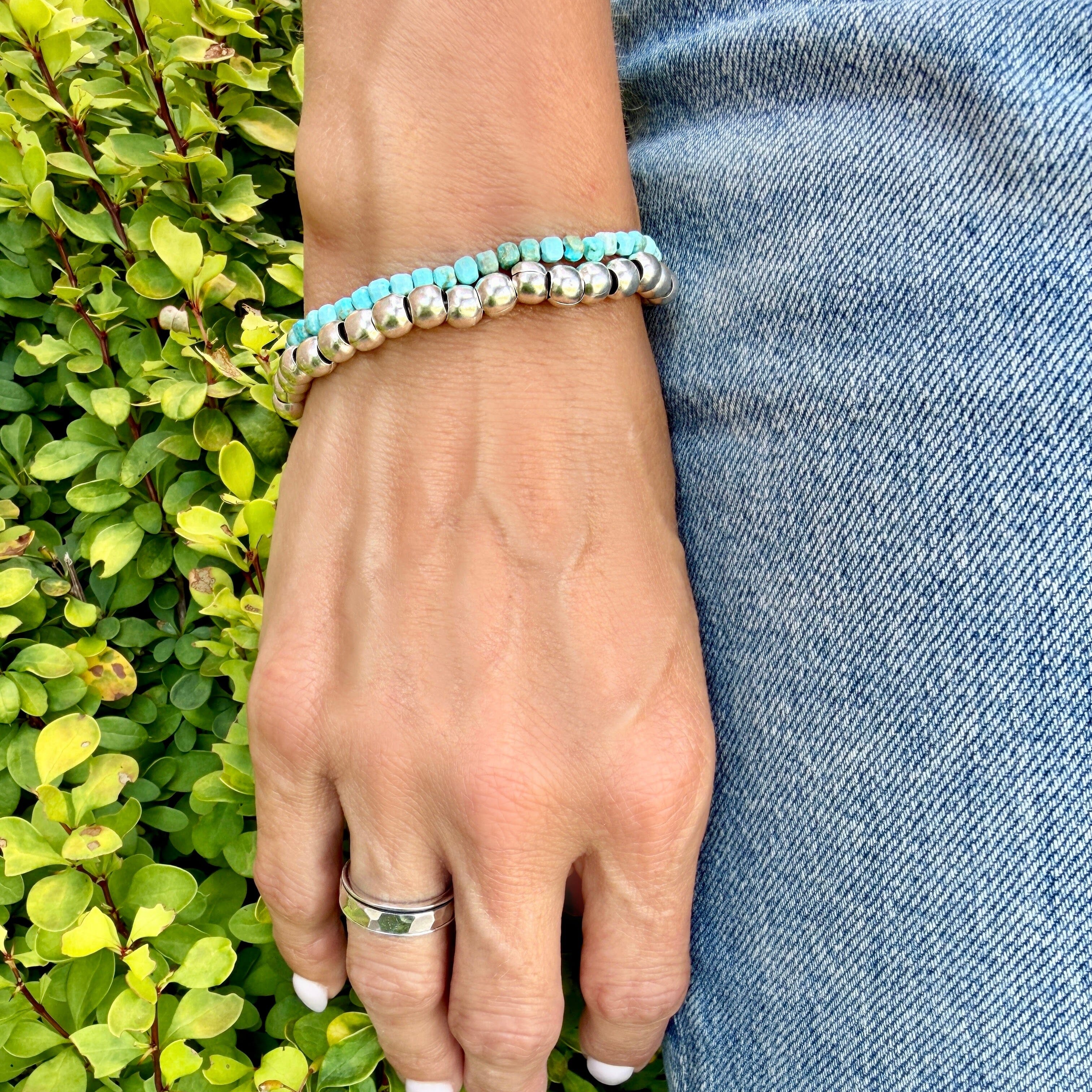beaded stack bracelets