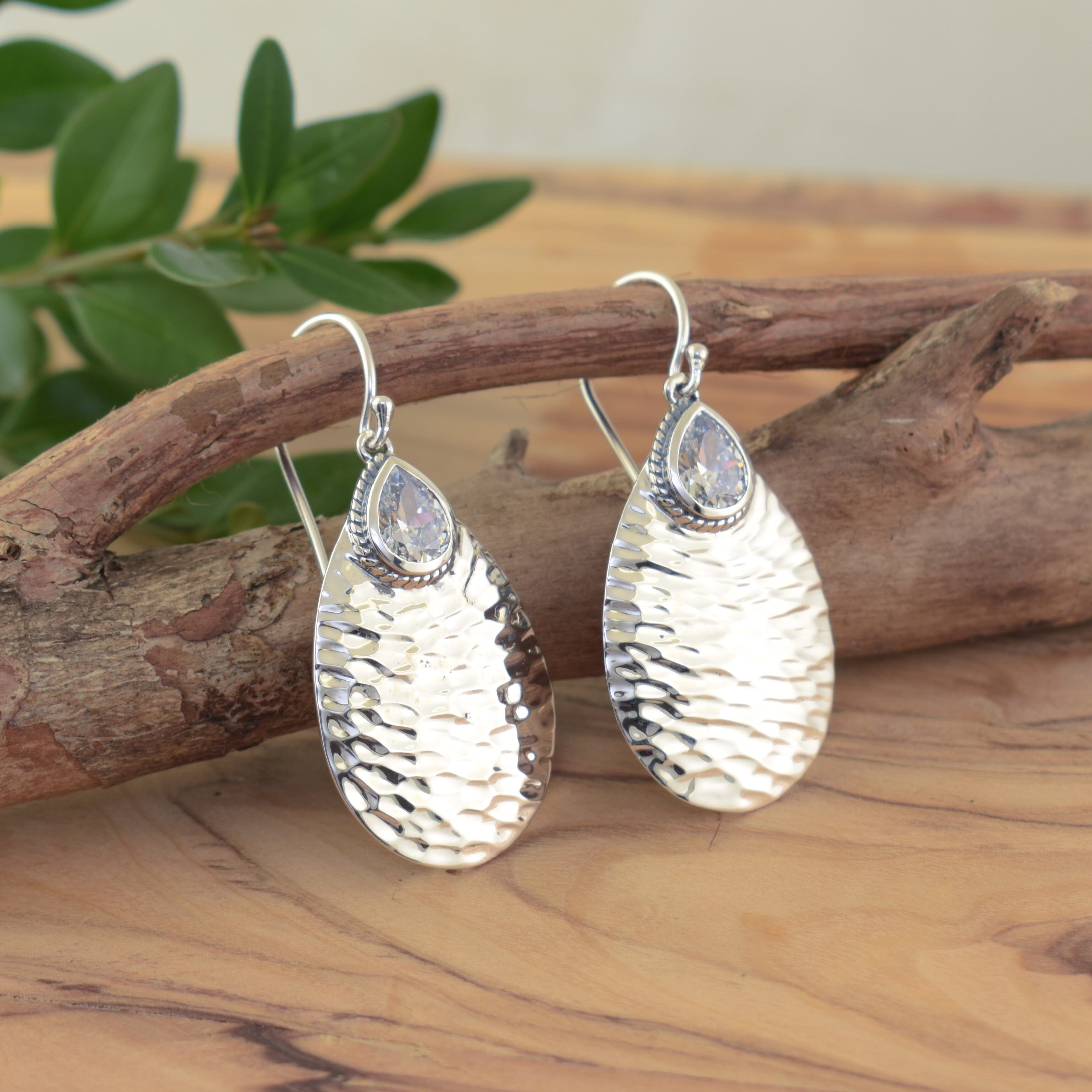 sterling silver ripple earrings