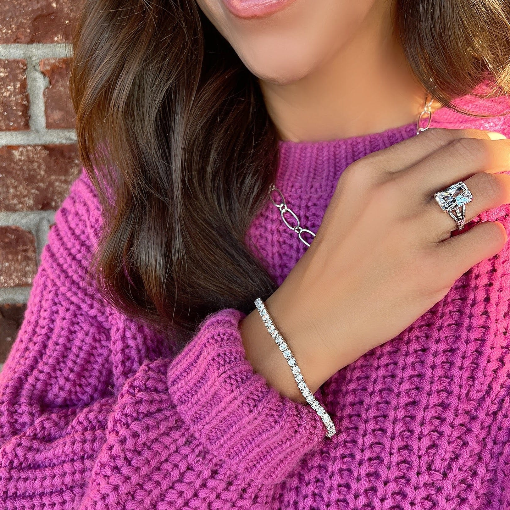 4.3mm size Tennis Bracelet in sterling silver