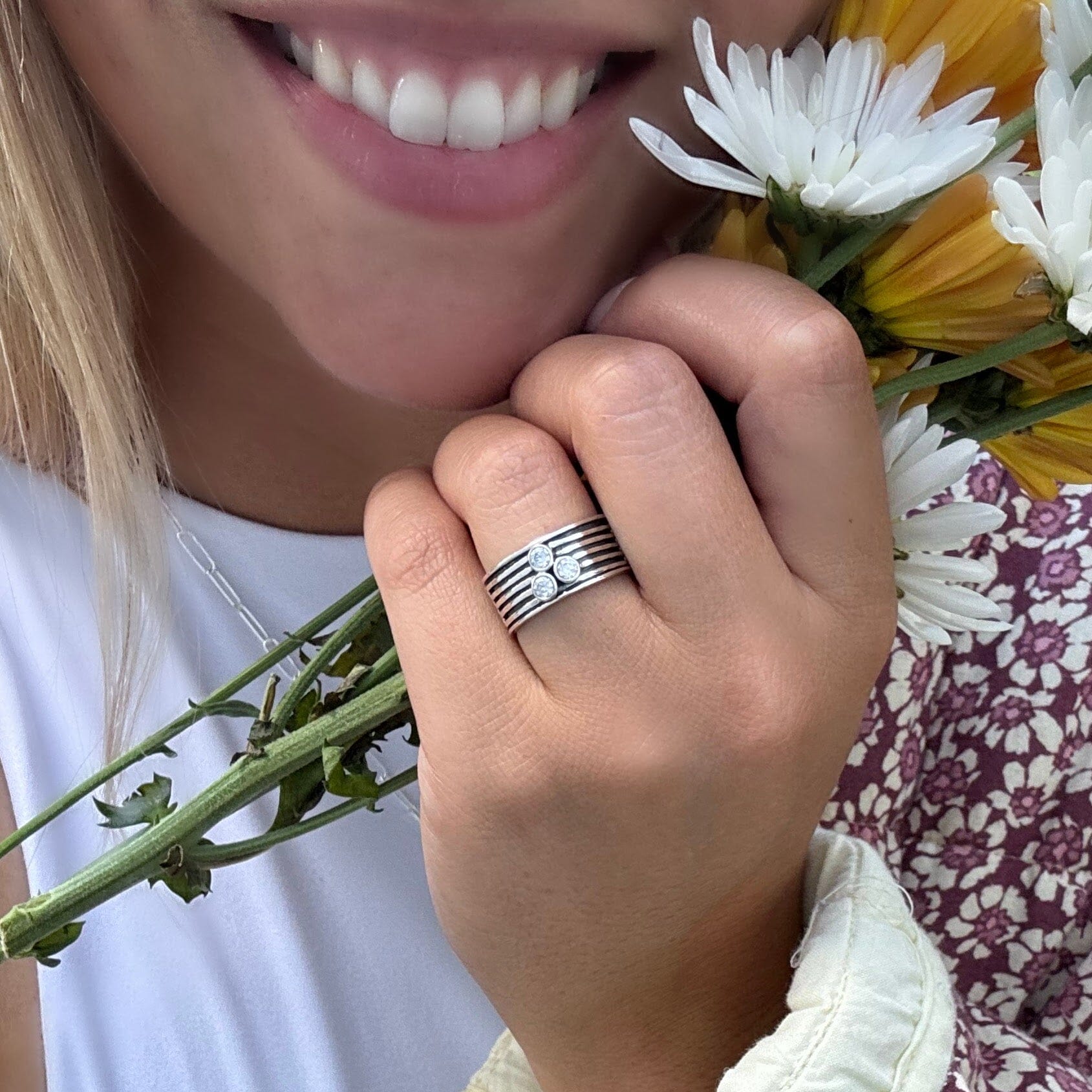 .925 silver ring called Finer things ring